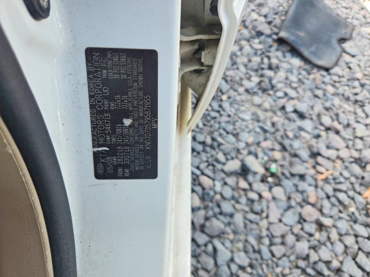 2009 Kia Sorento Base White vin: KNDJD735795871955