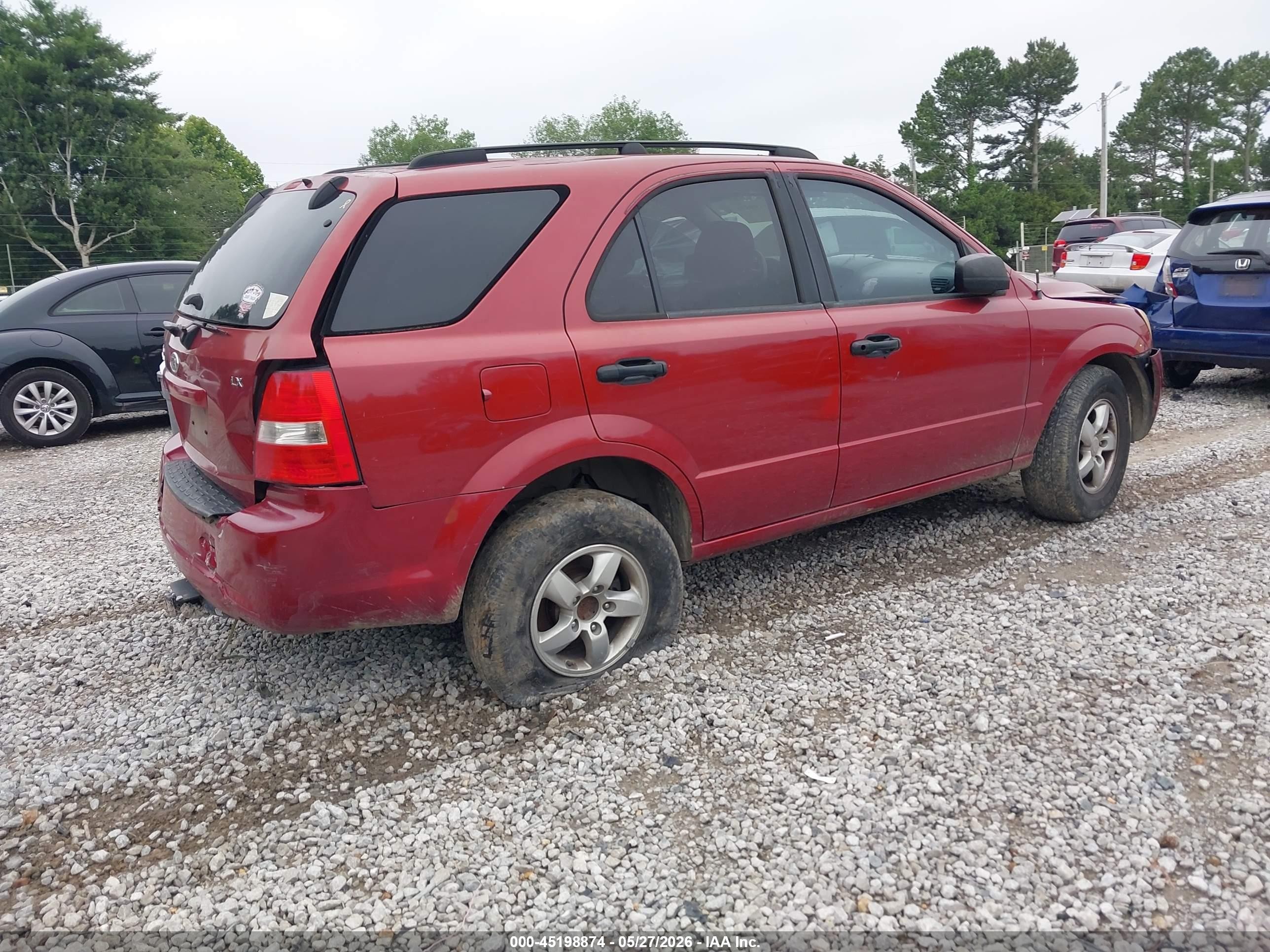 2009 Kia Sorento Lx Красный vin: KNDJD735795890960