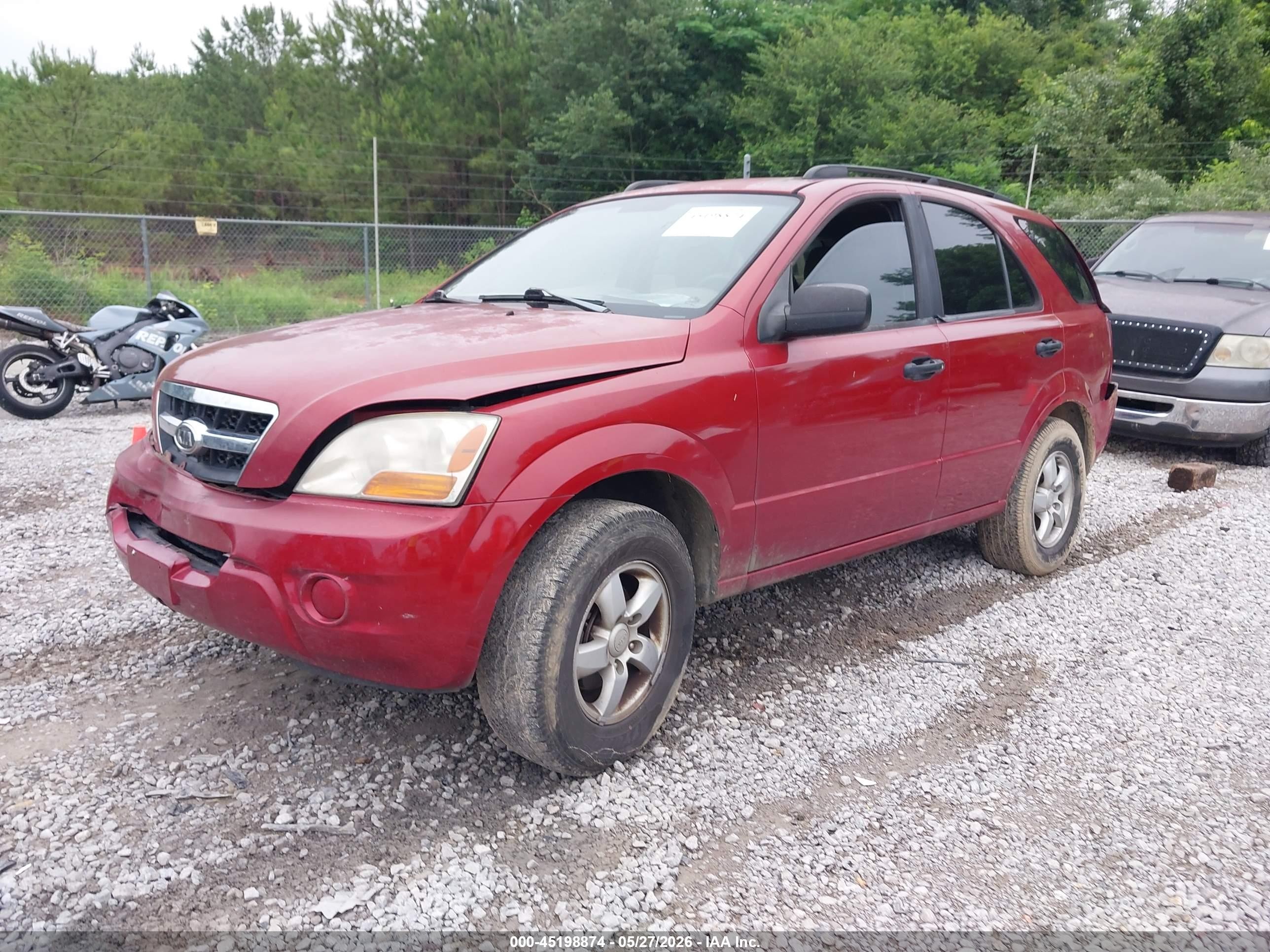 2009 Kia Sorento Lx Красный vin: KNDJD735795890960