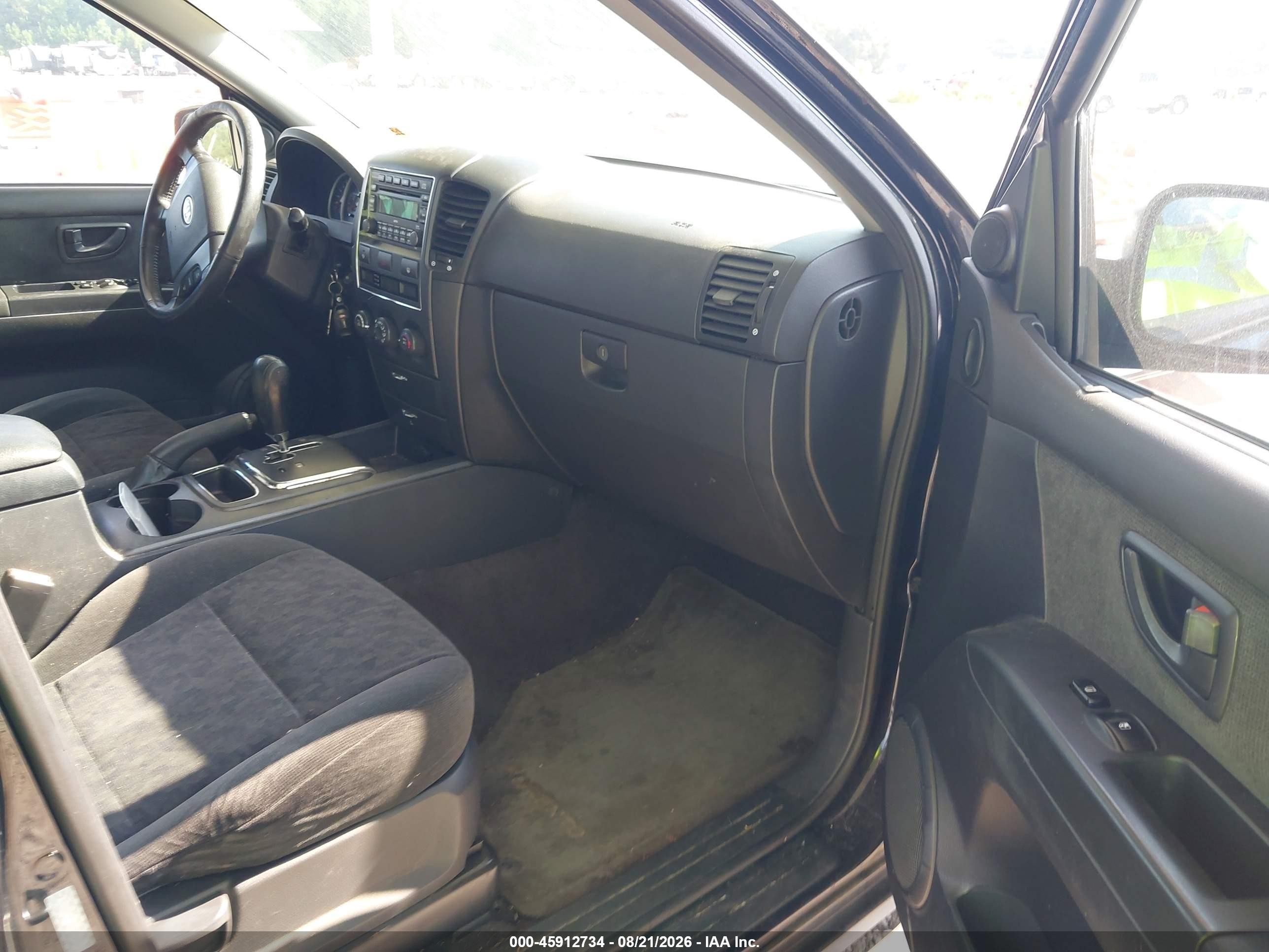 2008 Kia Sorento Lx Black vin: KNDJD735885791305