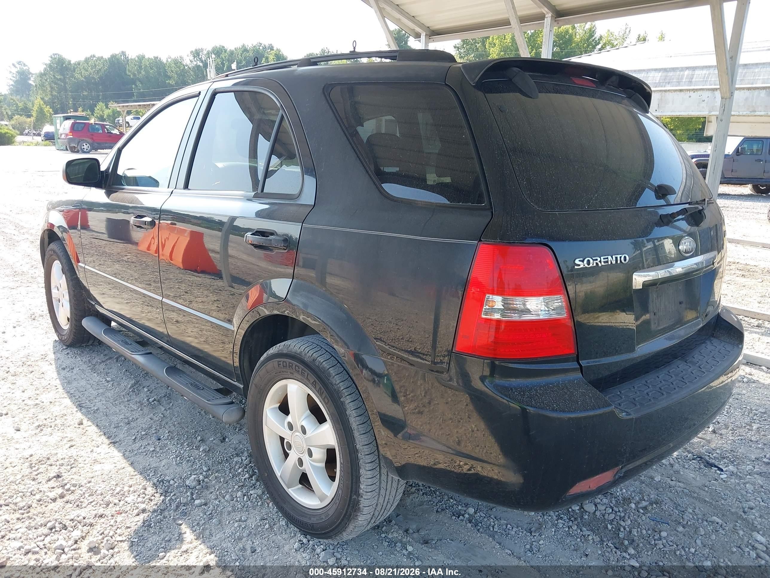 2008 Kia Sorento Lx Black vin: KNDJD735885791305