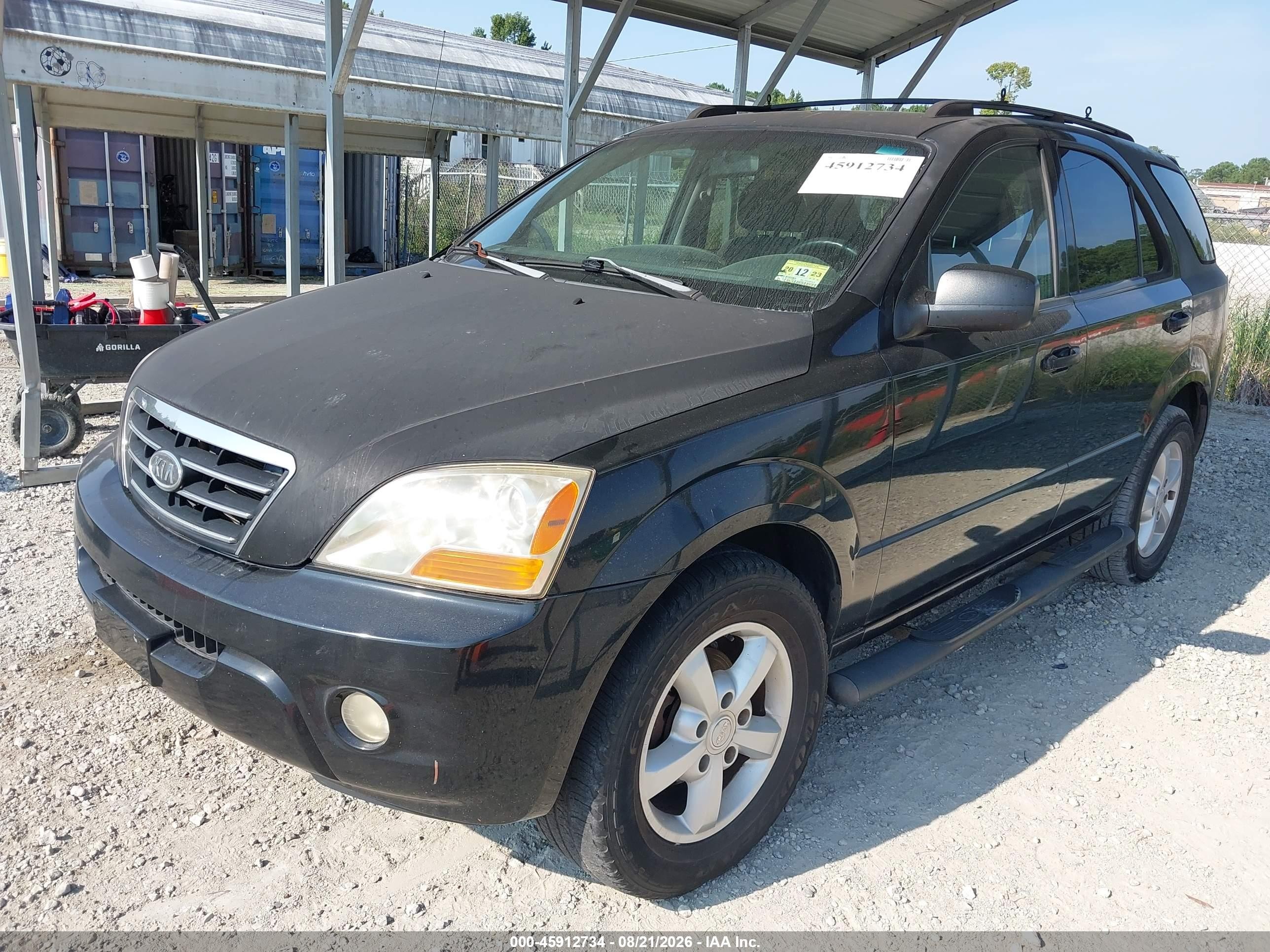 2008 Kia Sorento Lx Black vin: KNDJD735885791305