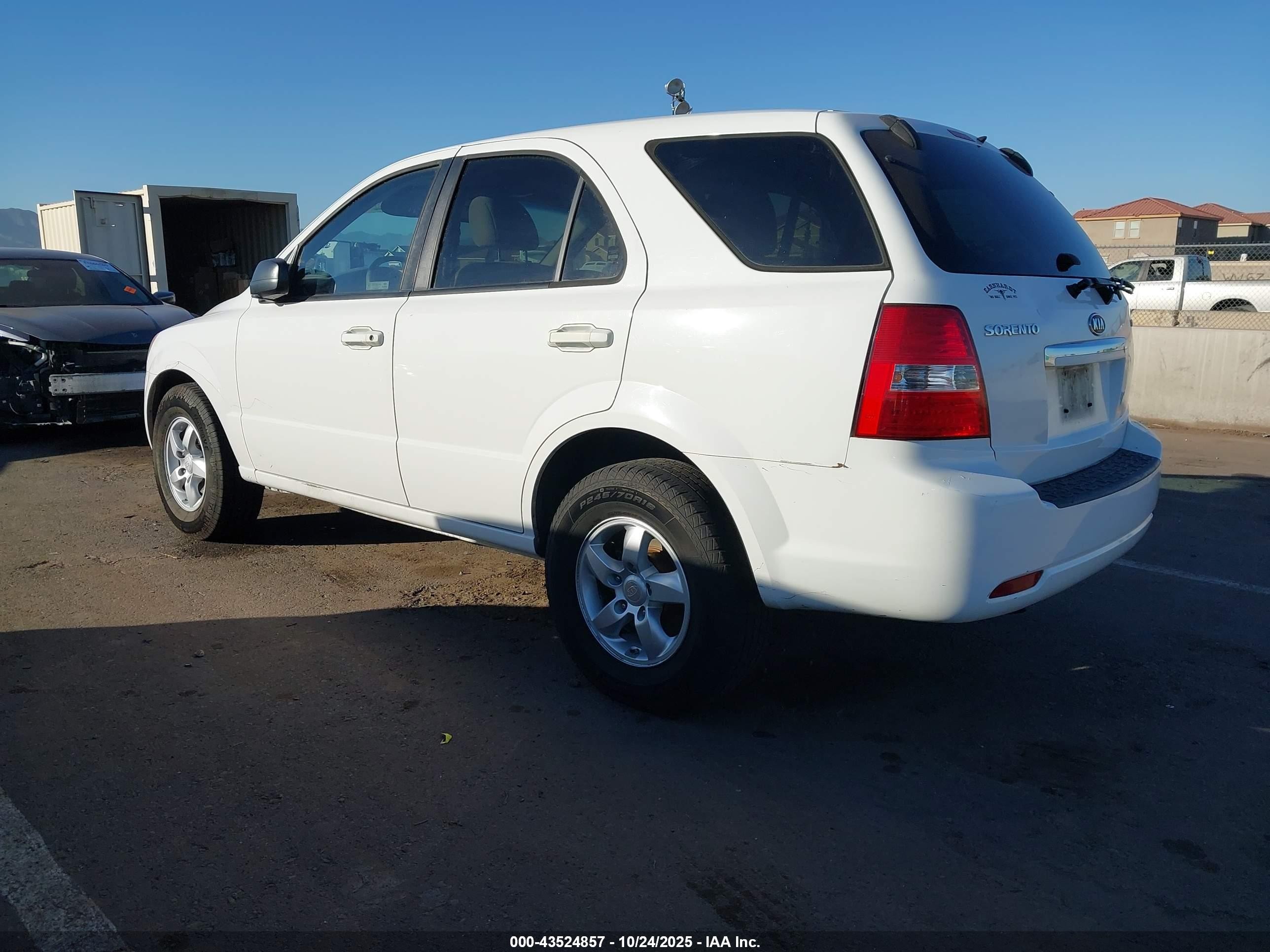 2008 Kia Sorento Lx Base White vin: KNDJD735885802528