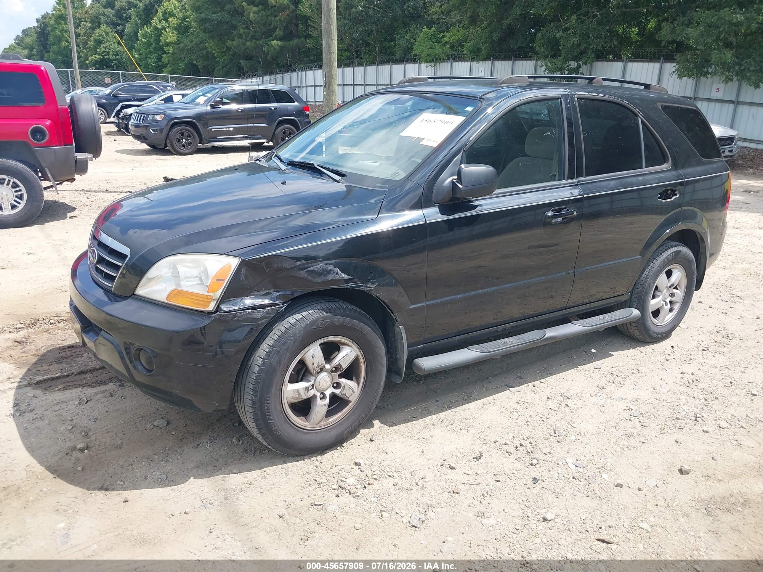 2008 Kia Sorento Lx Черный vin: KNDJD735985824991