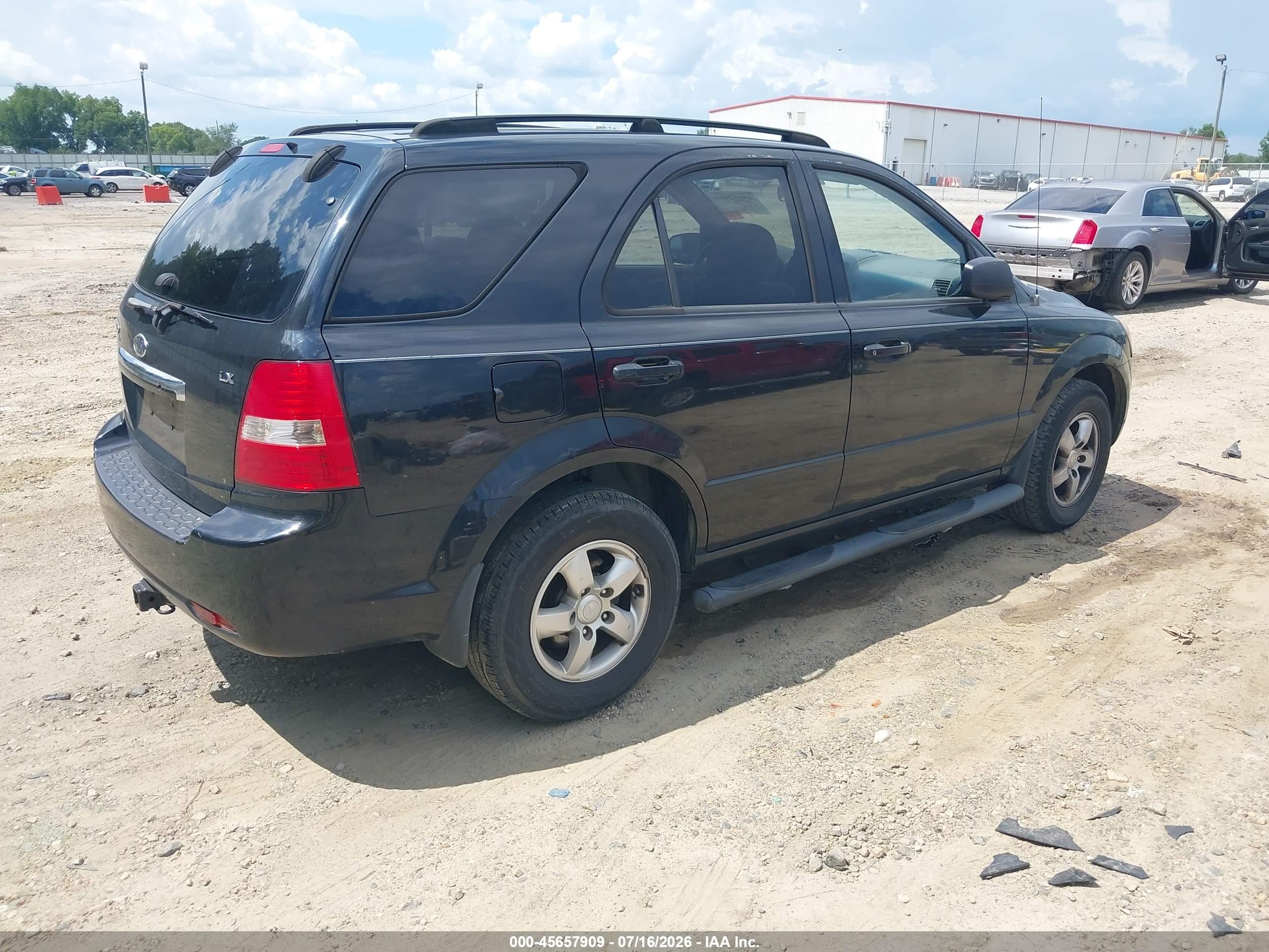 2008 Kia Sorento Lx Черный vin: KNDJD735985824991