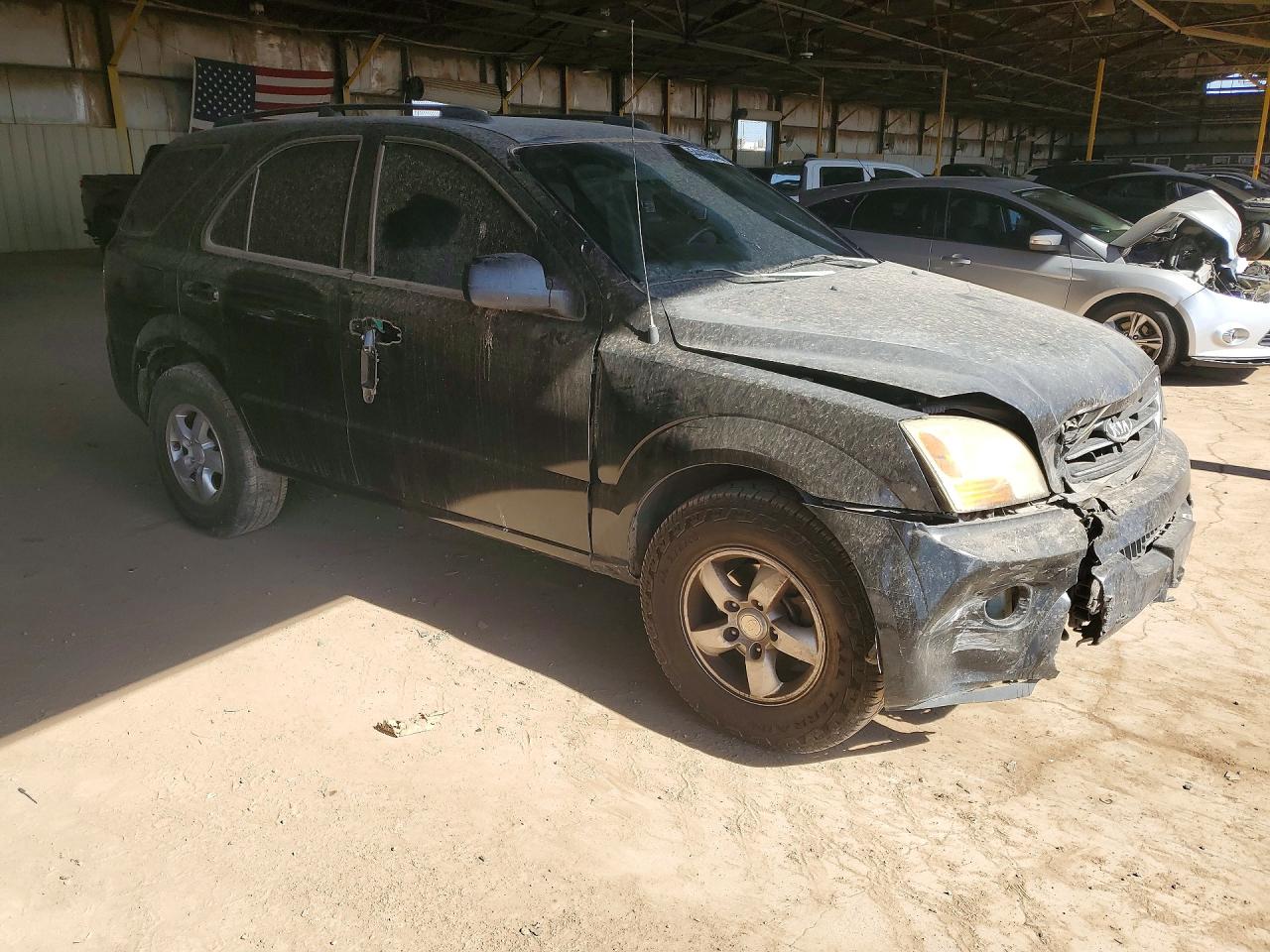 2008 Kia Sorento Base Black vin: KNDJD735X85764607