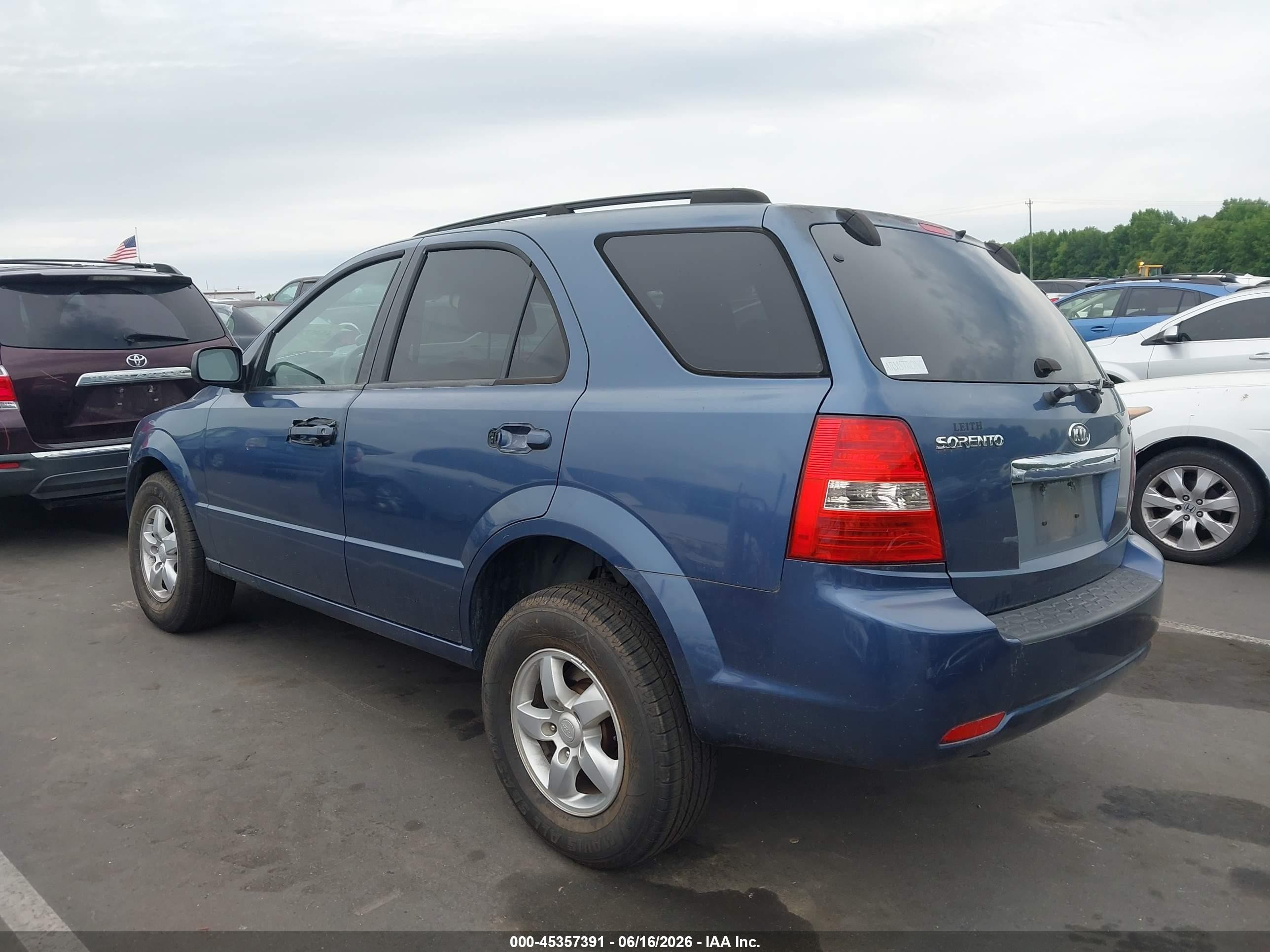 2008 Kia Sorento Lx Blue vin: KNDJD735X85777521