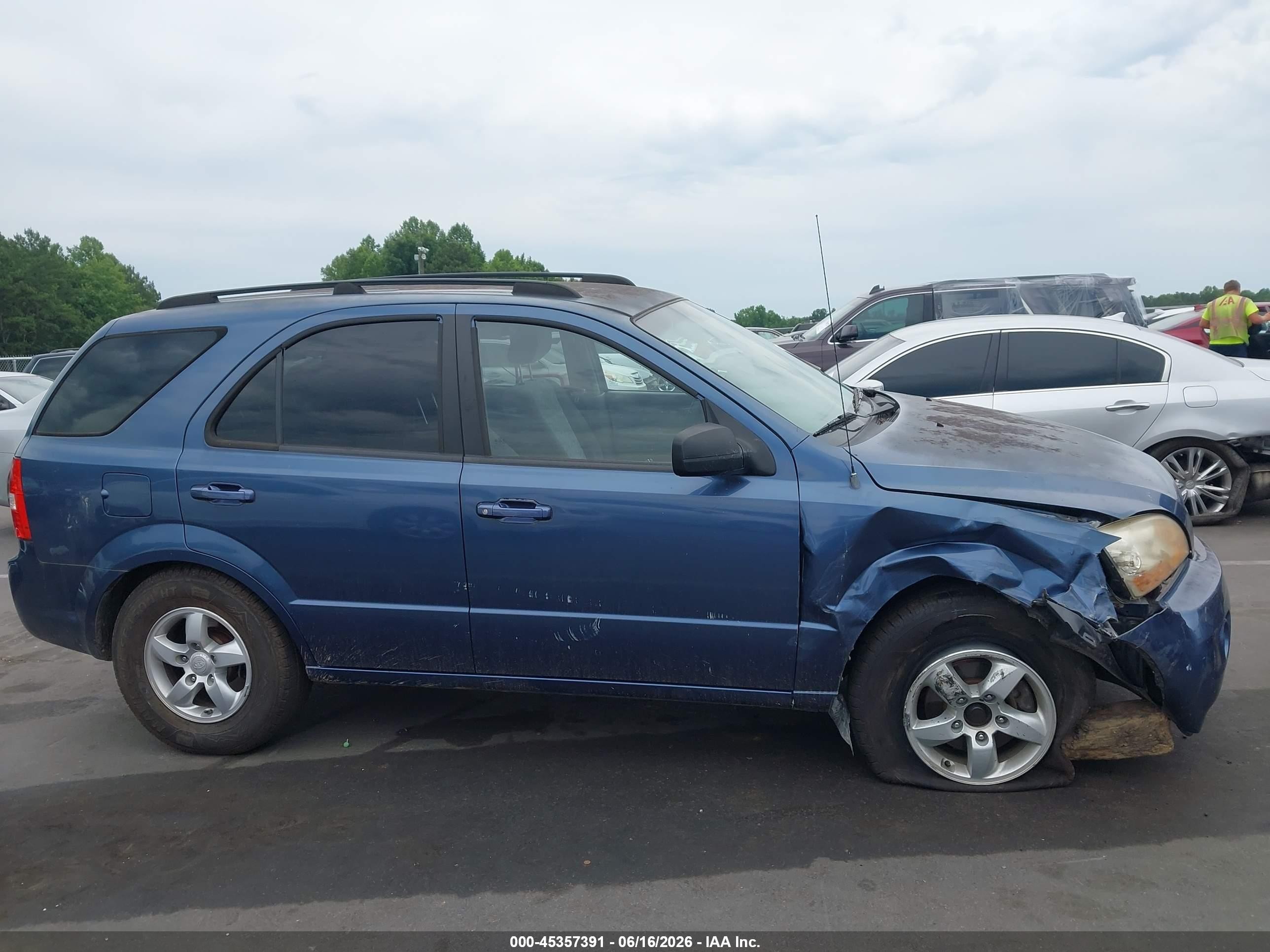 2008 Kia Sorento Lx Blue vin: KNDJD735X85777521
