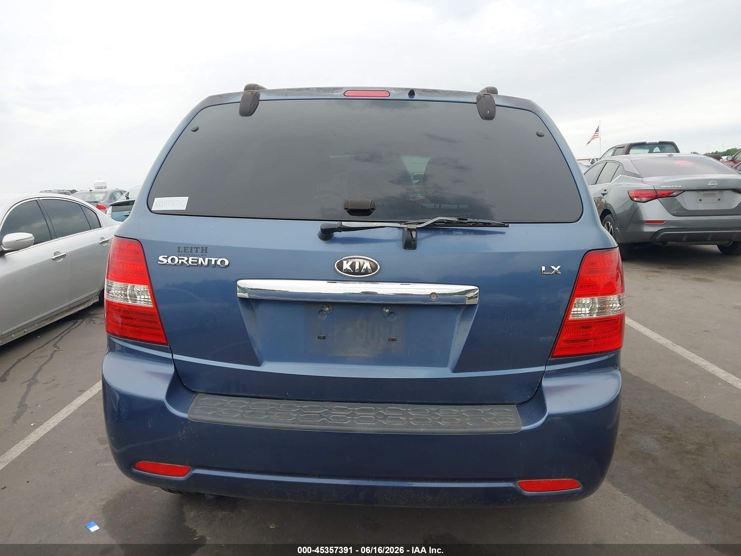2008 Kia Sorento Lx Blue vin: KNDJD735X85777521