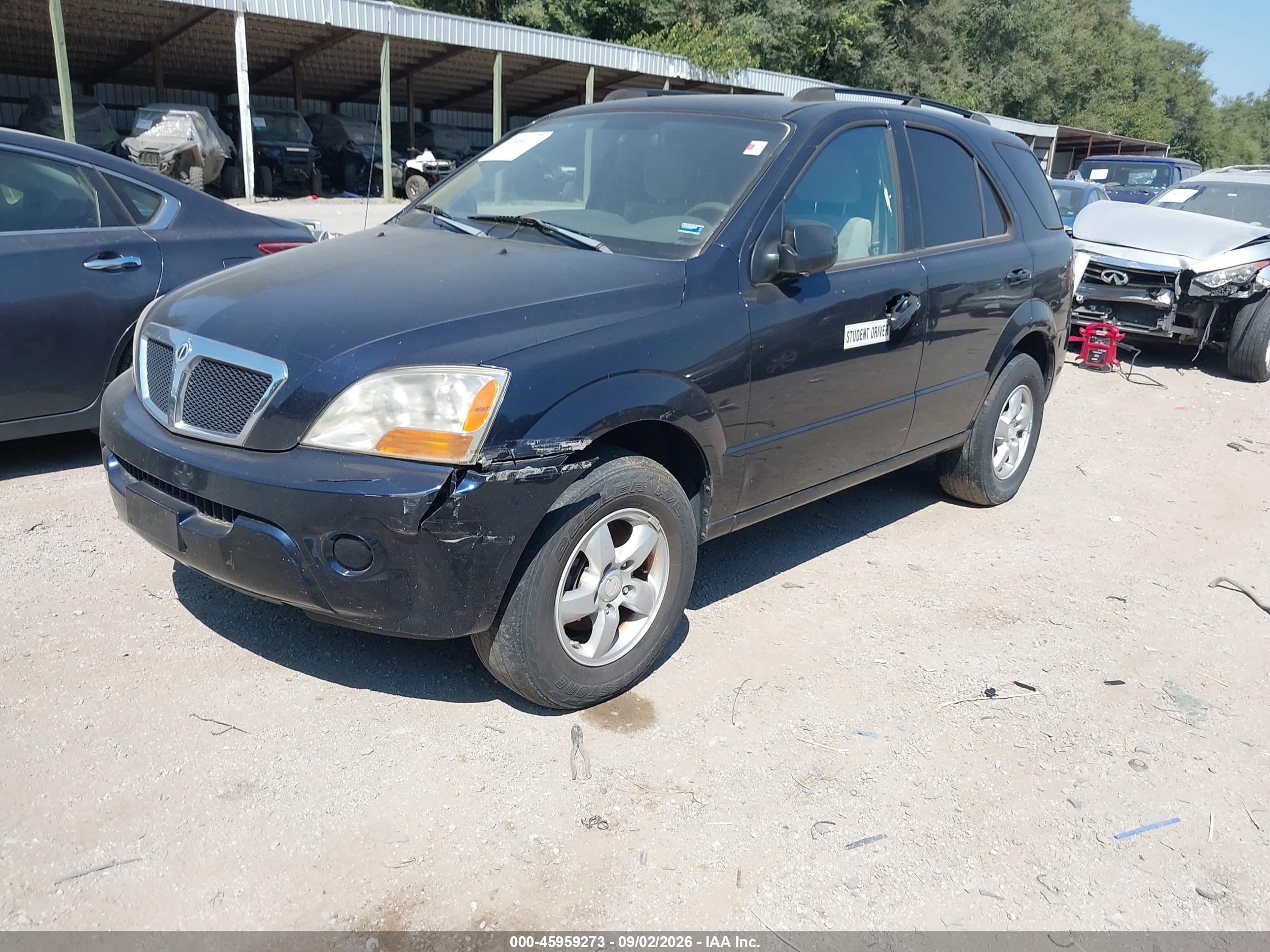 2008 Kia Sorento Lx Black vin: KNDJD735X85829908