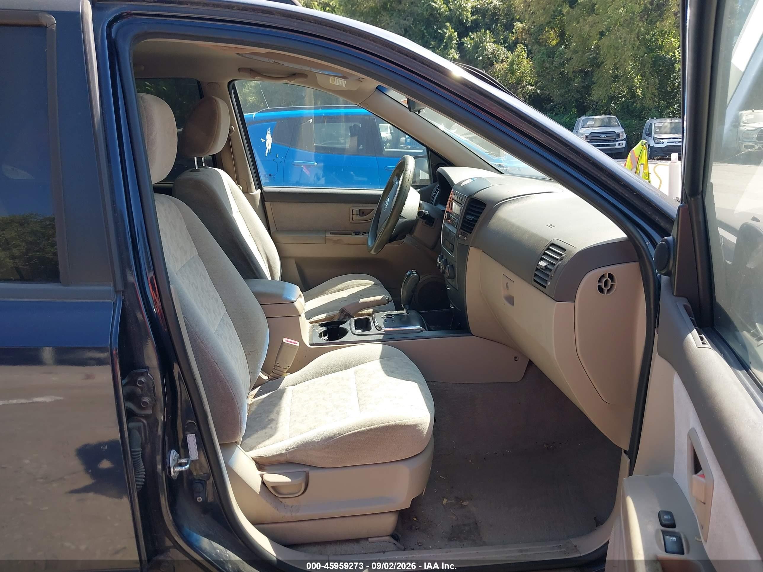 2008 Kia Sorento Lx Black vin: KNDJD735X85829908