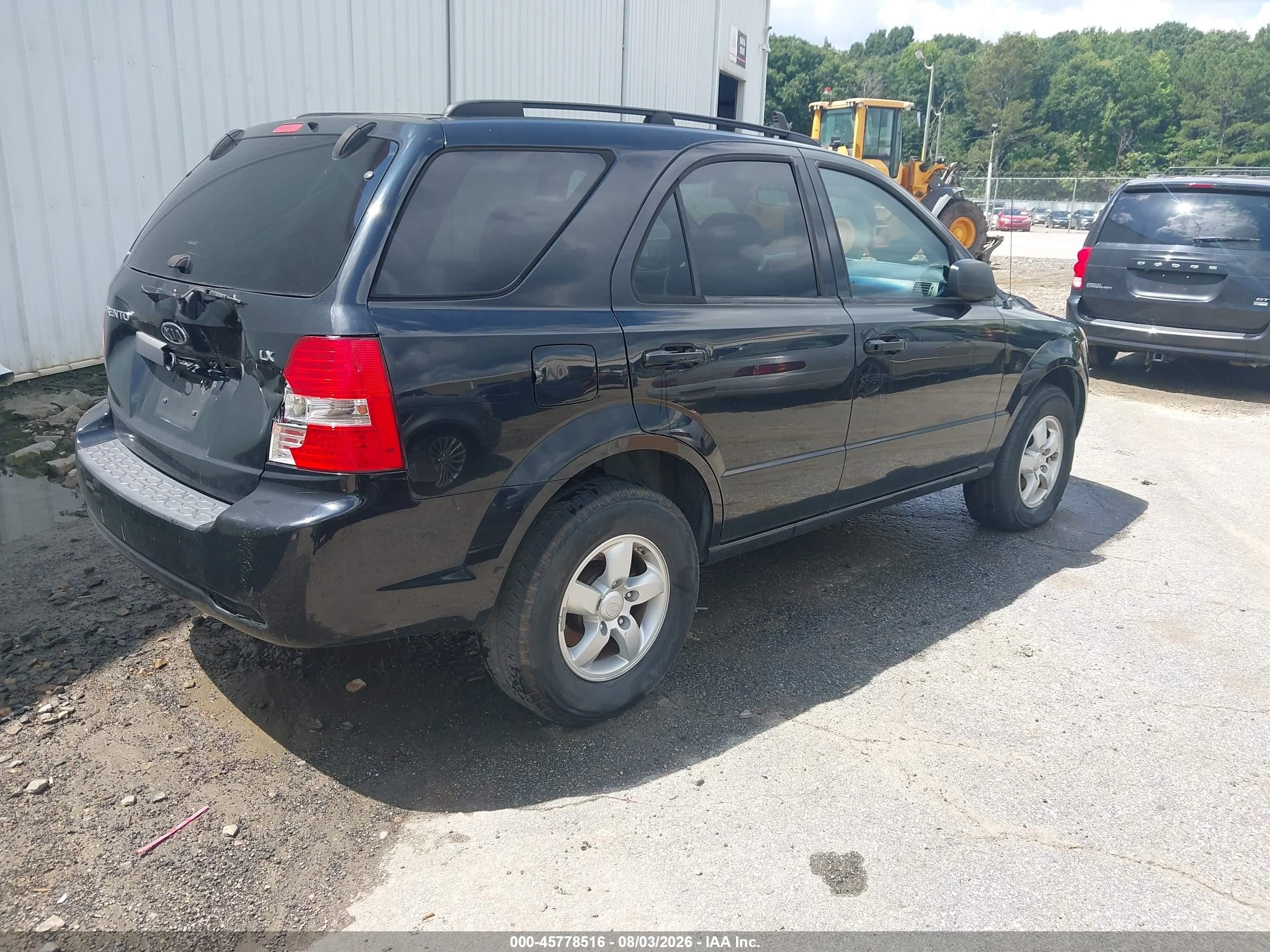 2009 Kia Sorento Lx Черный vin: KNDJD735X95897482