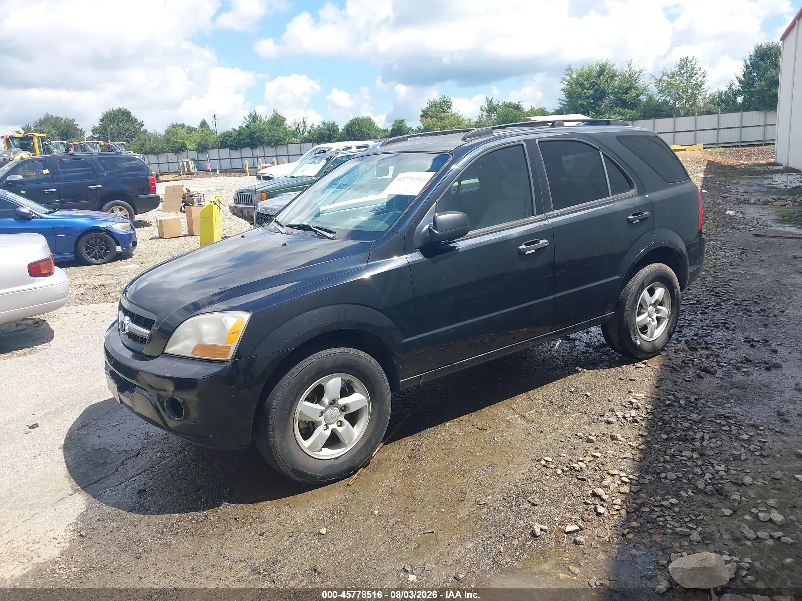 2009 Kia Sorento Lx Черный vin: KNDJD735X95897482