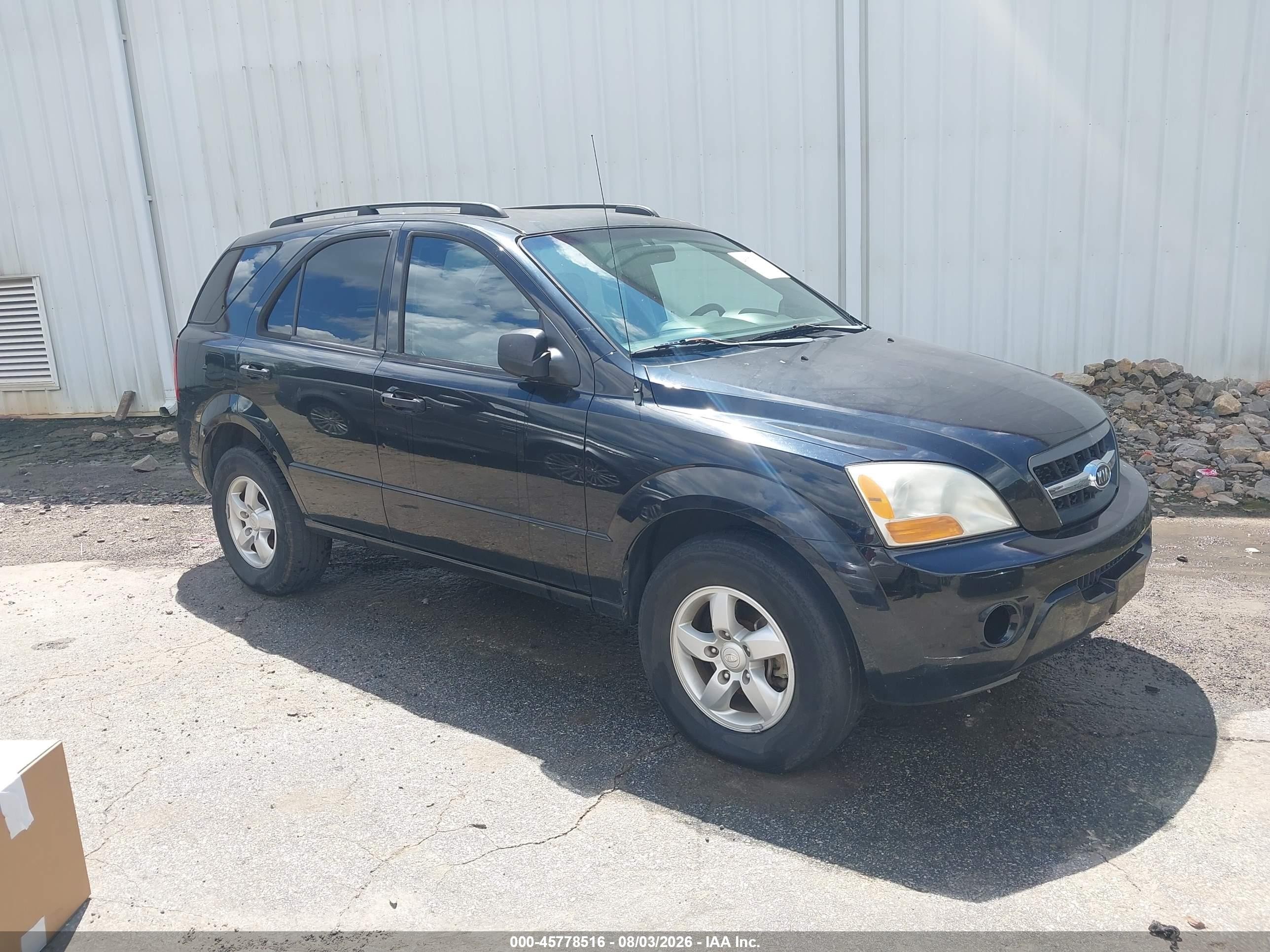 2009 Kia Sorento Lx Черный vin: KNDJD735X95897482