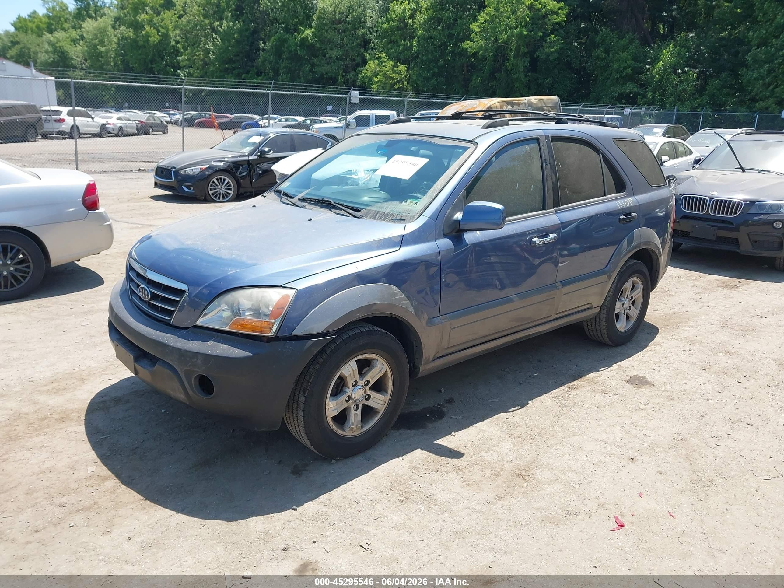 2007 Kia Sorento Ex Blue vin: KNDJD736075670520