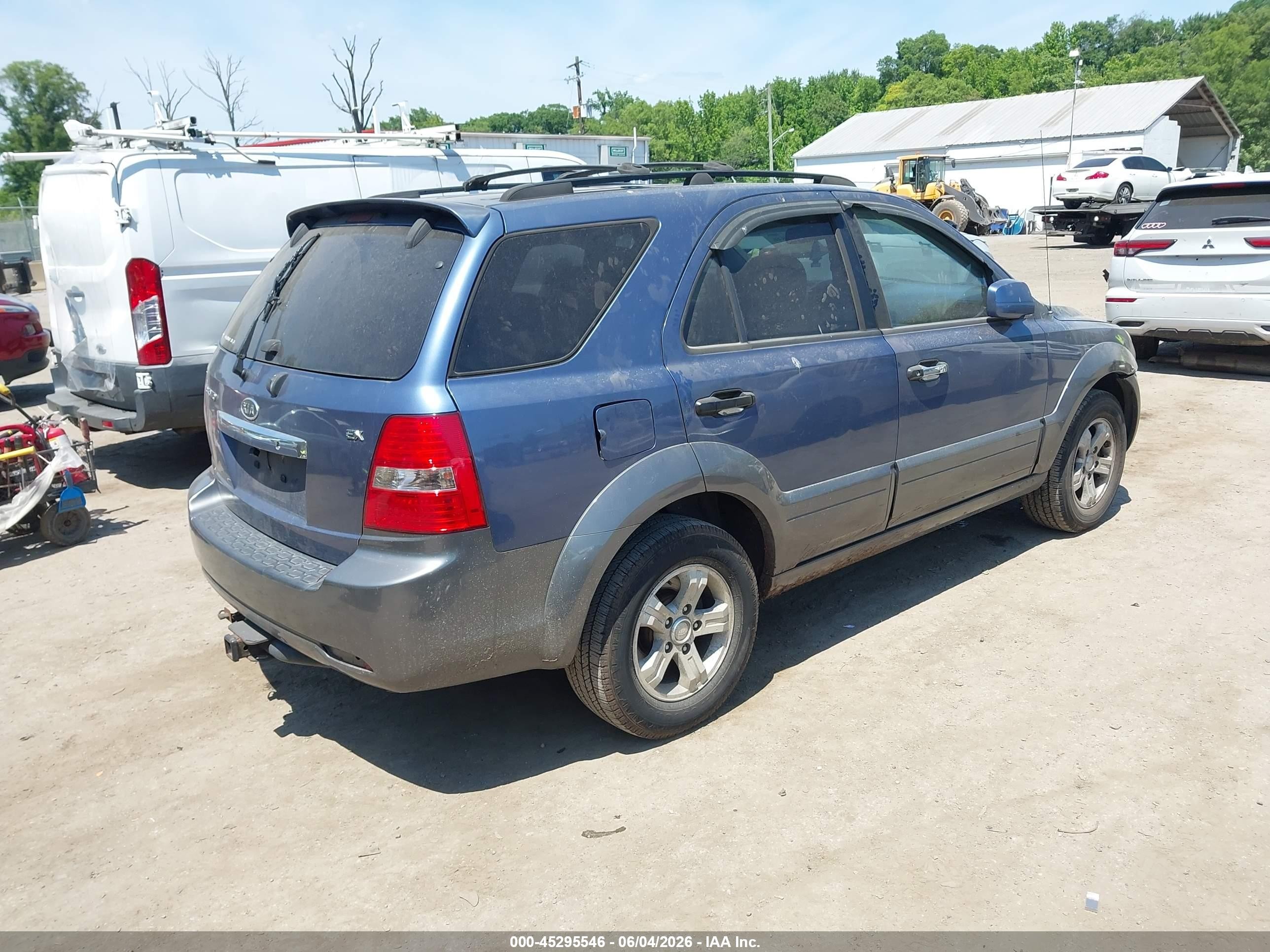 2007 Kia Sorento Ex Blue vin: KNDJD736075670520