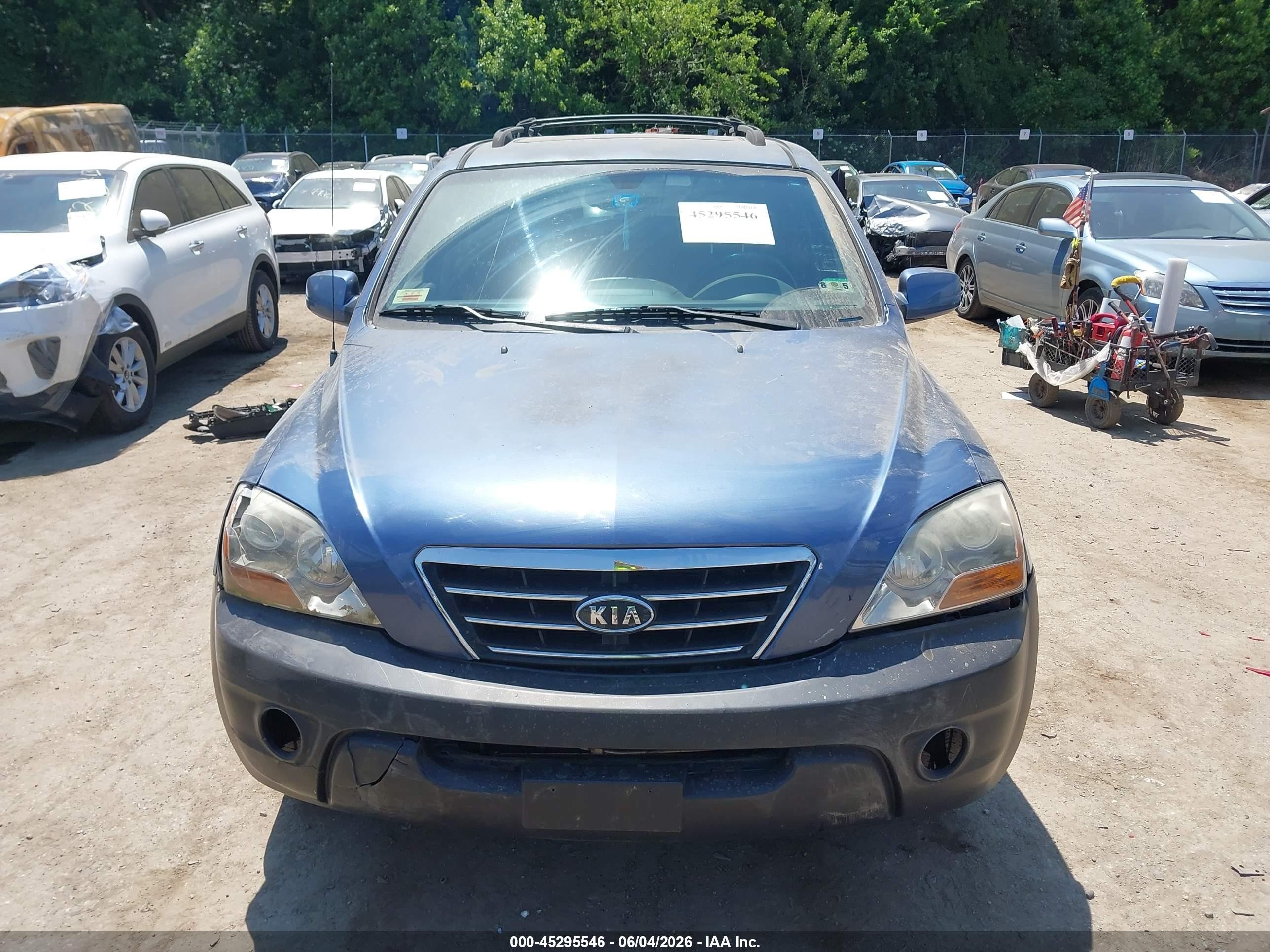 2007 Kia Sorento Ex Blue vin: KNDJD736075670520