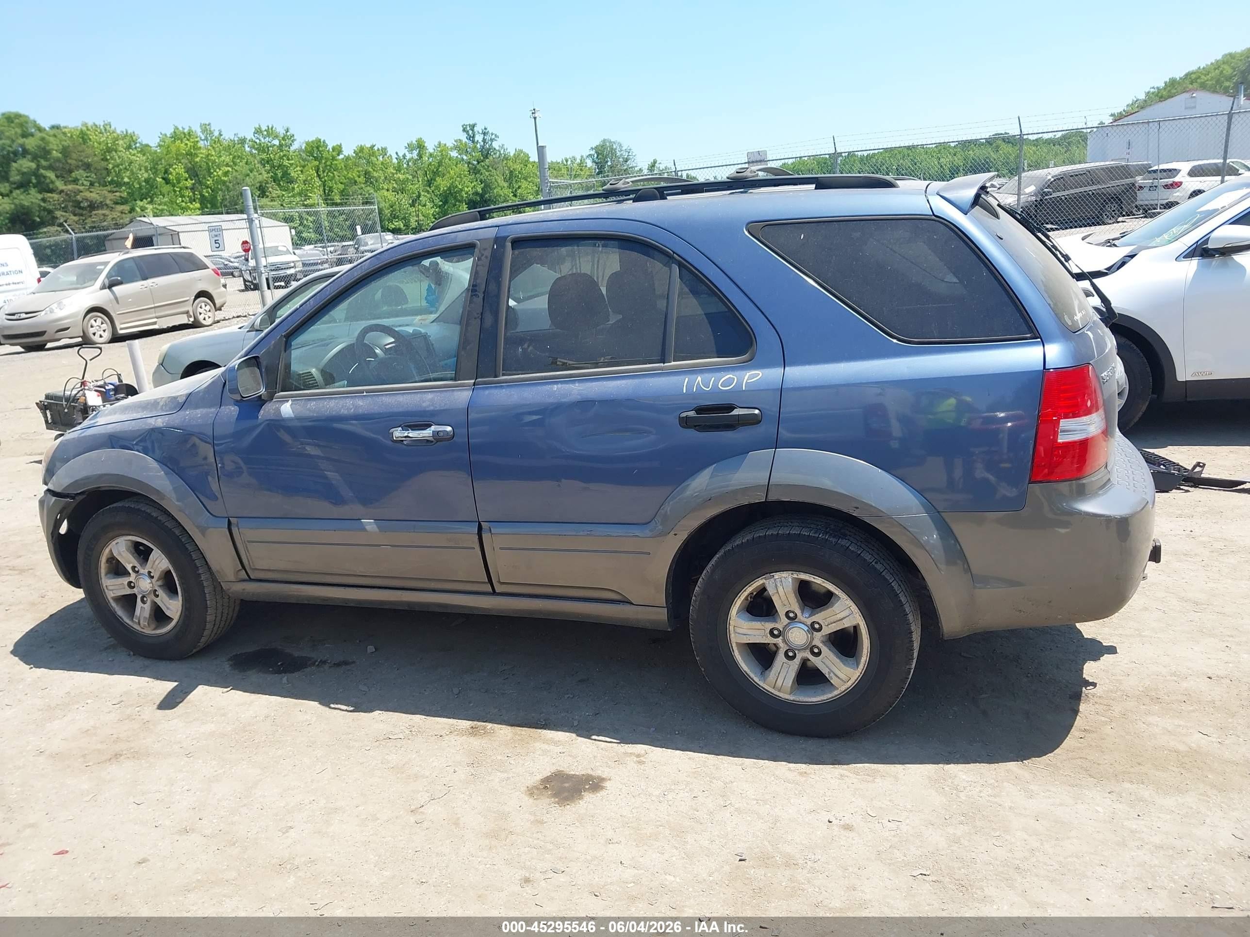 2007 Kia Sorento Ex Blue vin: KNDJD736075670520