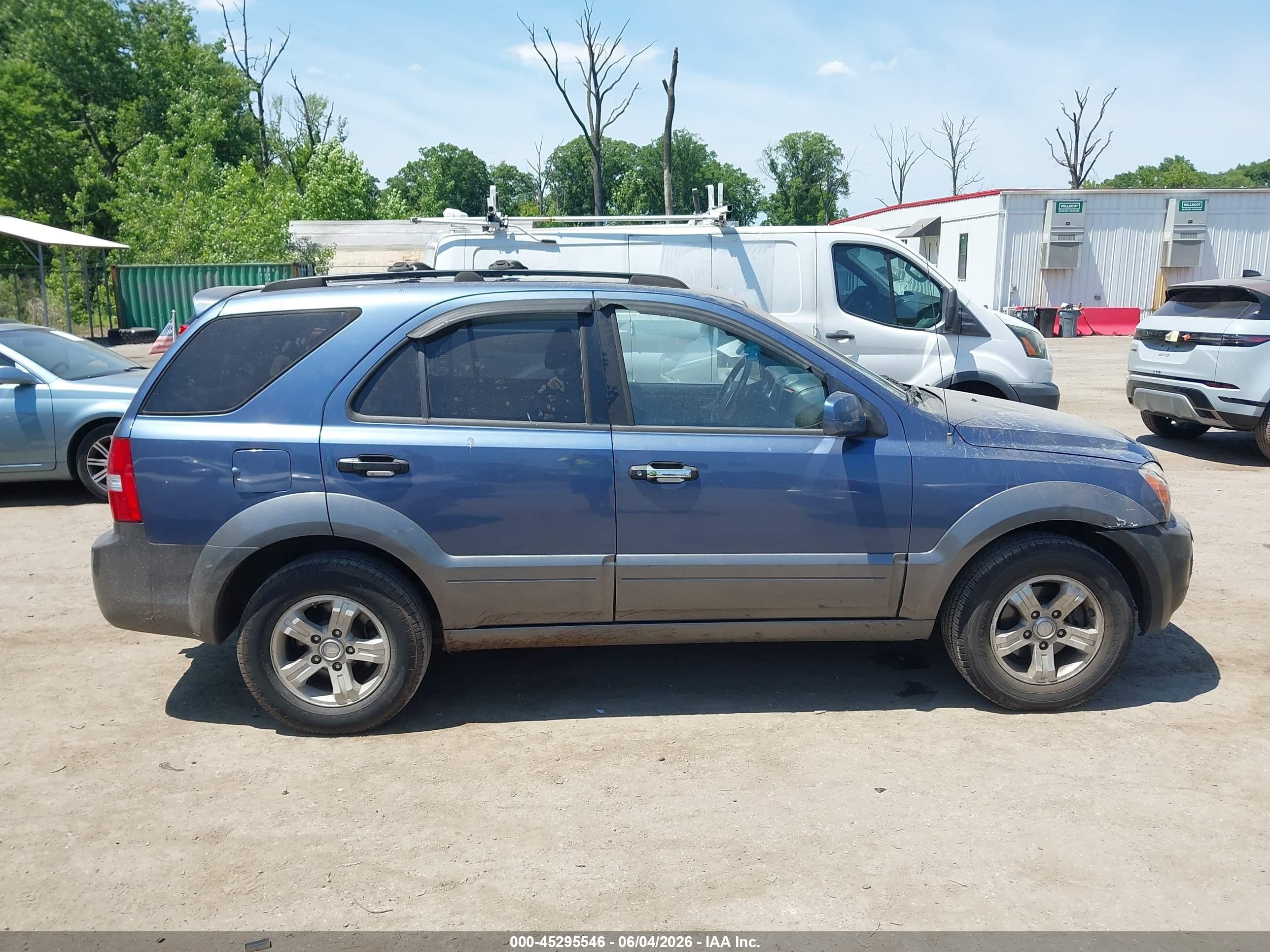 2007 Kia Sorento Ex Blue vin: KNDJD736075670520