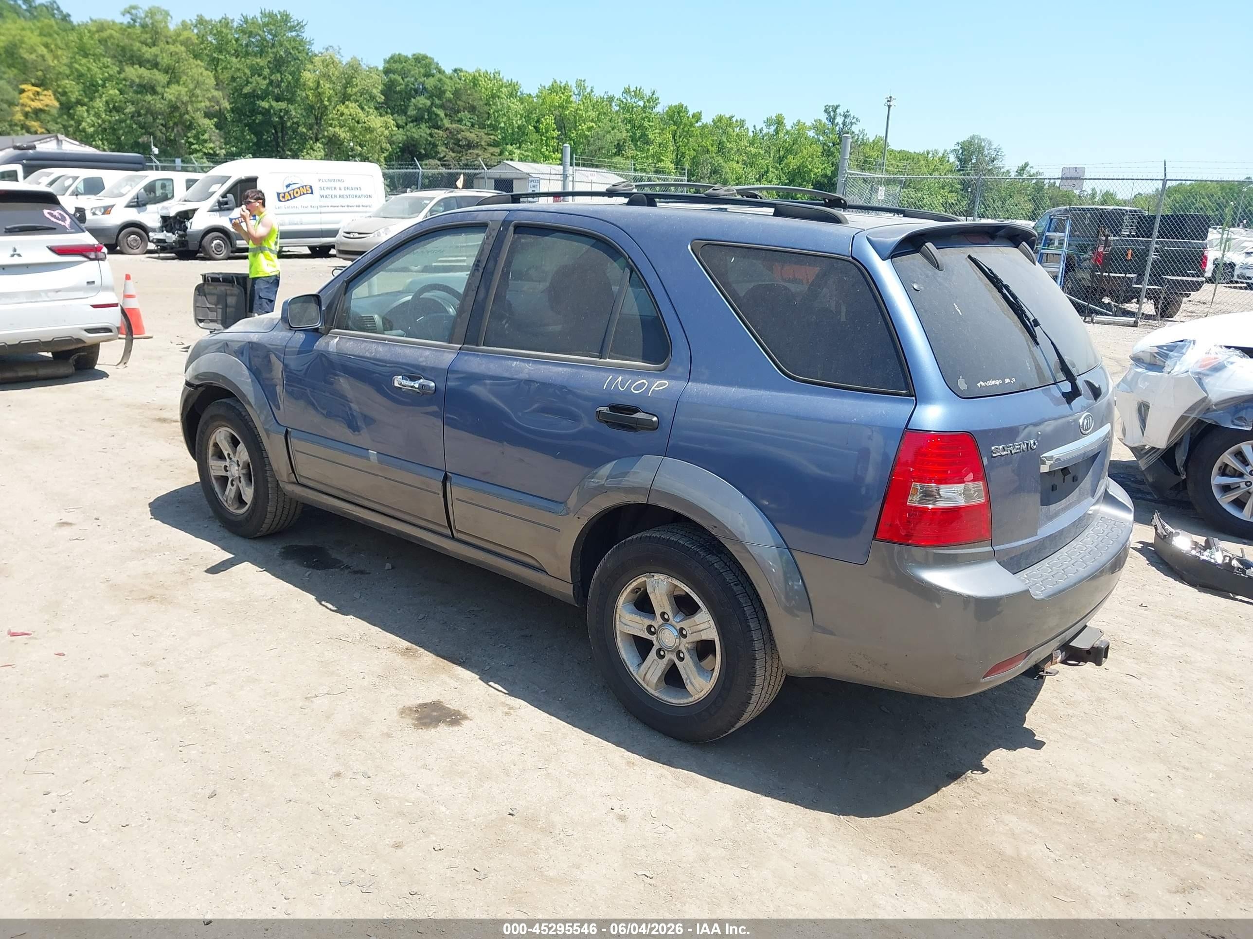 2007 Kia Sorento Ex Blue vin: KNDJD736075670520