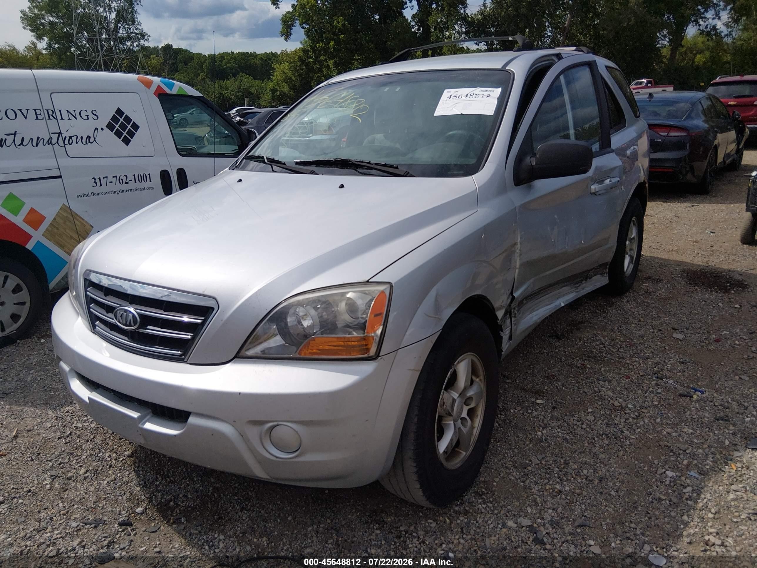 2007 Kia Sorento   Серебряный vin: KNDJD736075716735