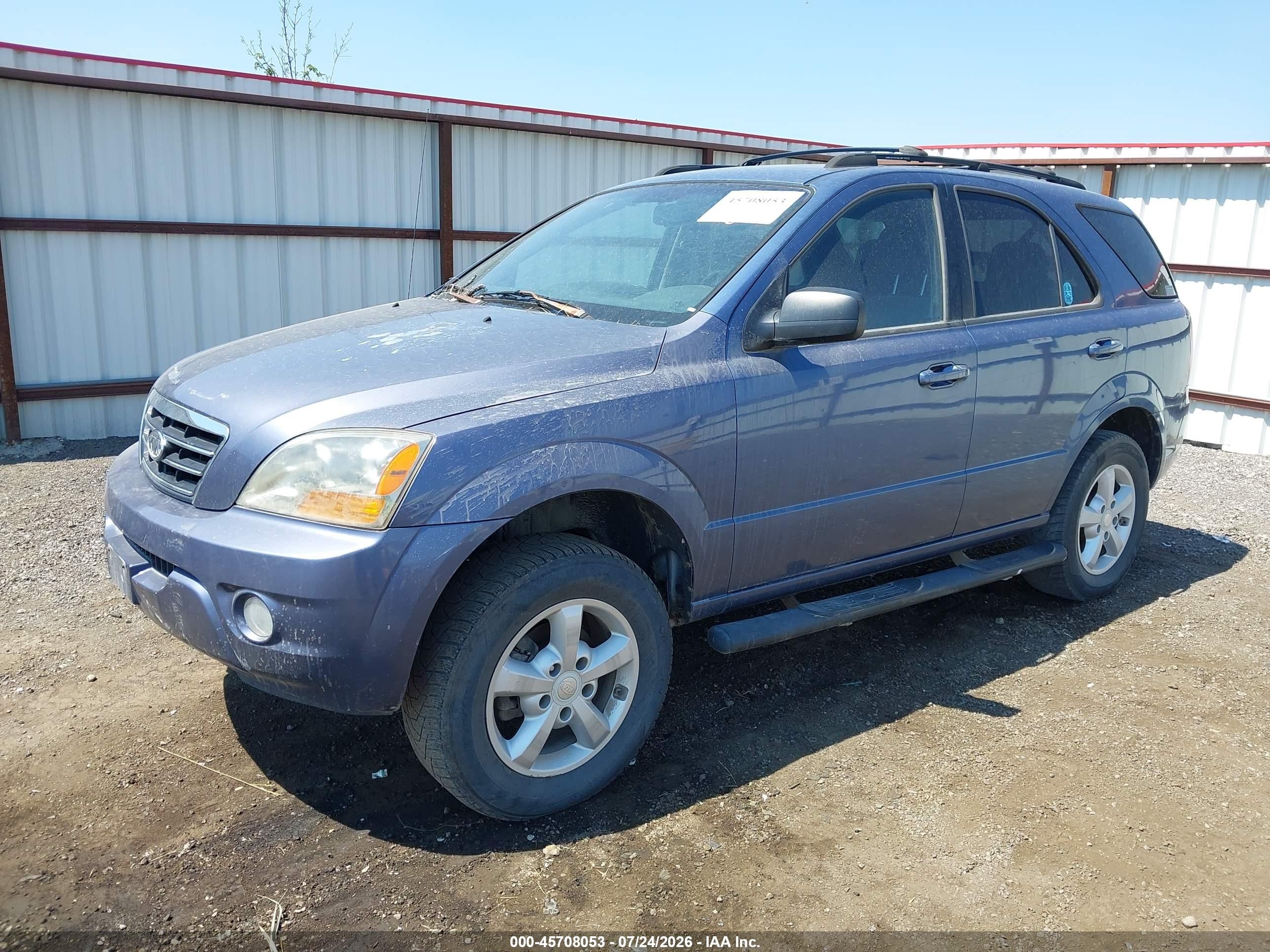 2007 Kia Sorento Lx Синий vin: KNDJD736175675578