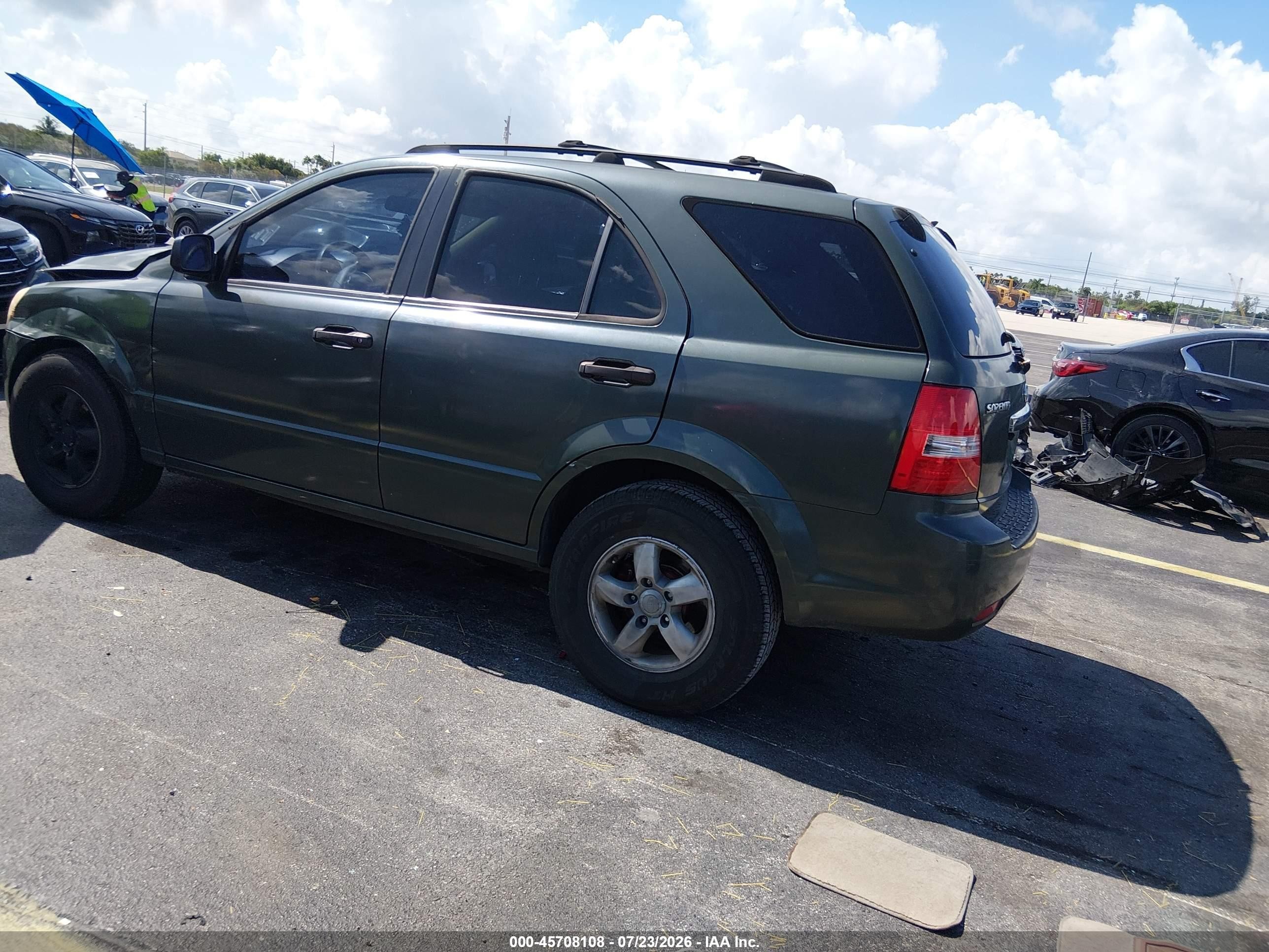 2007 Kia Sorento Lx Green vin: KNDJD736175702147