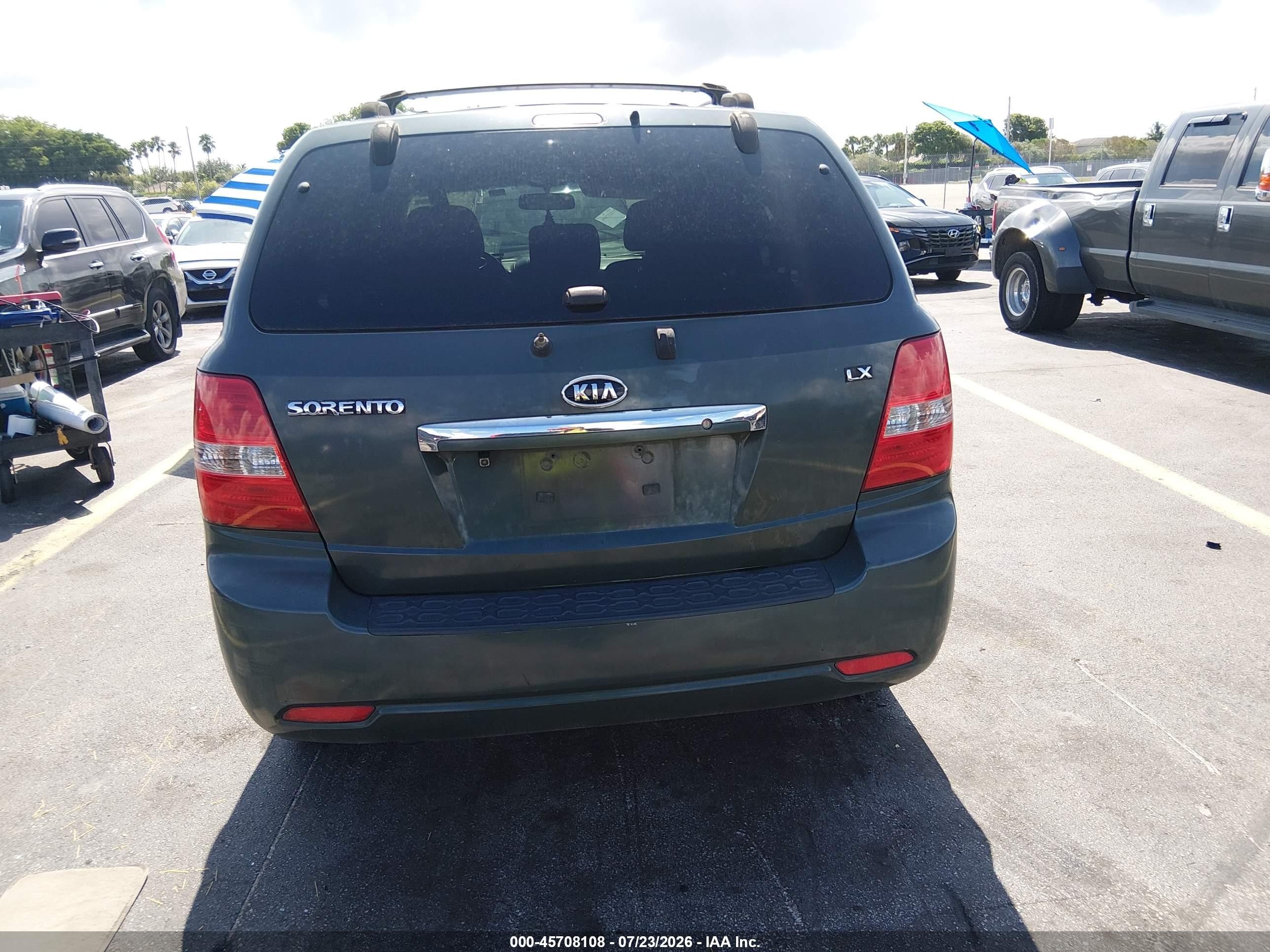 2007 Kia Sorento Lx Green vin: KNDJD736175702147