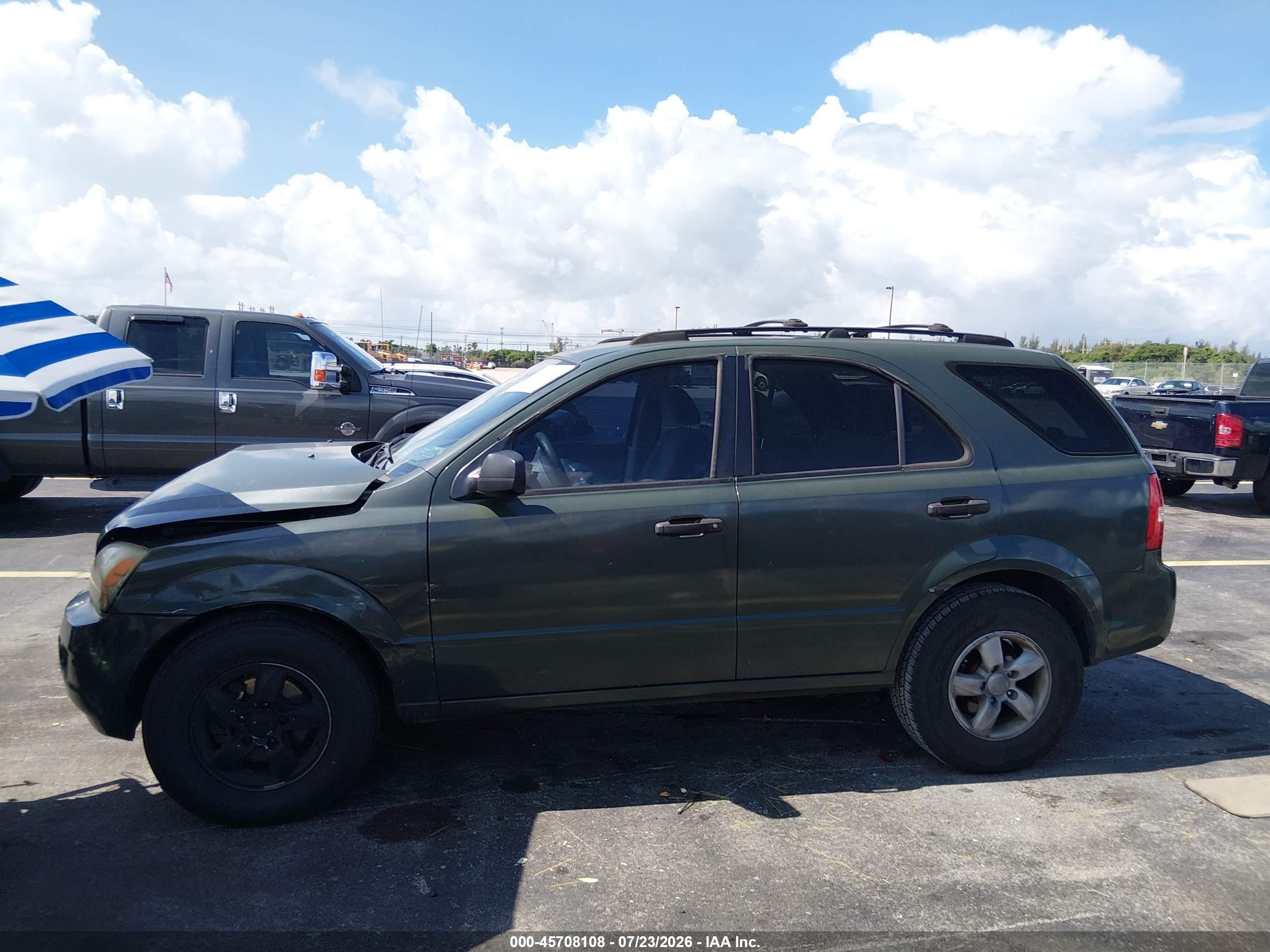 2007 Kia Sorento Lx Green vin: KNDJD736175702147