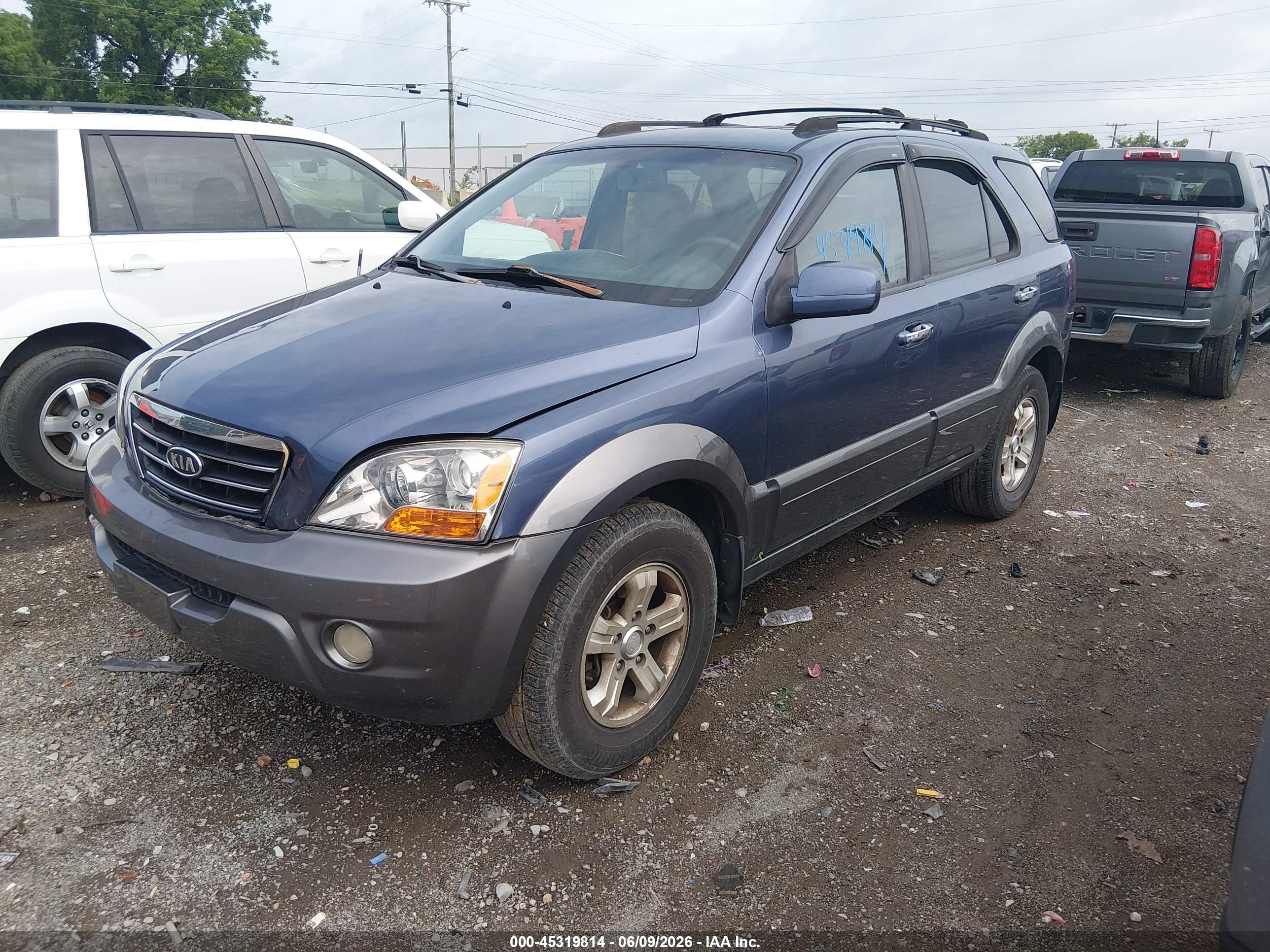 2007 Kia Sorento Ex Blue vin: KNDJD736175706103