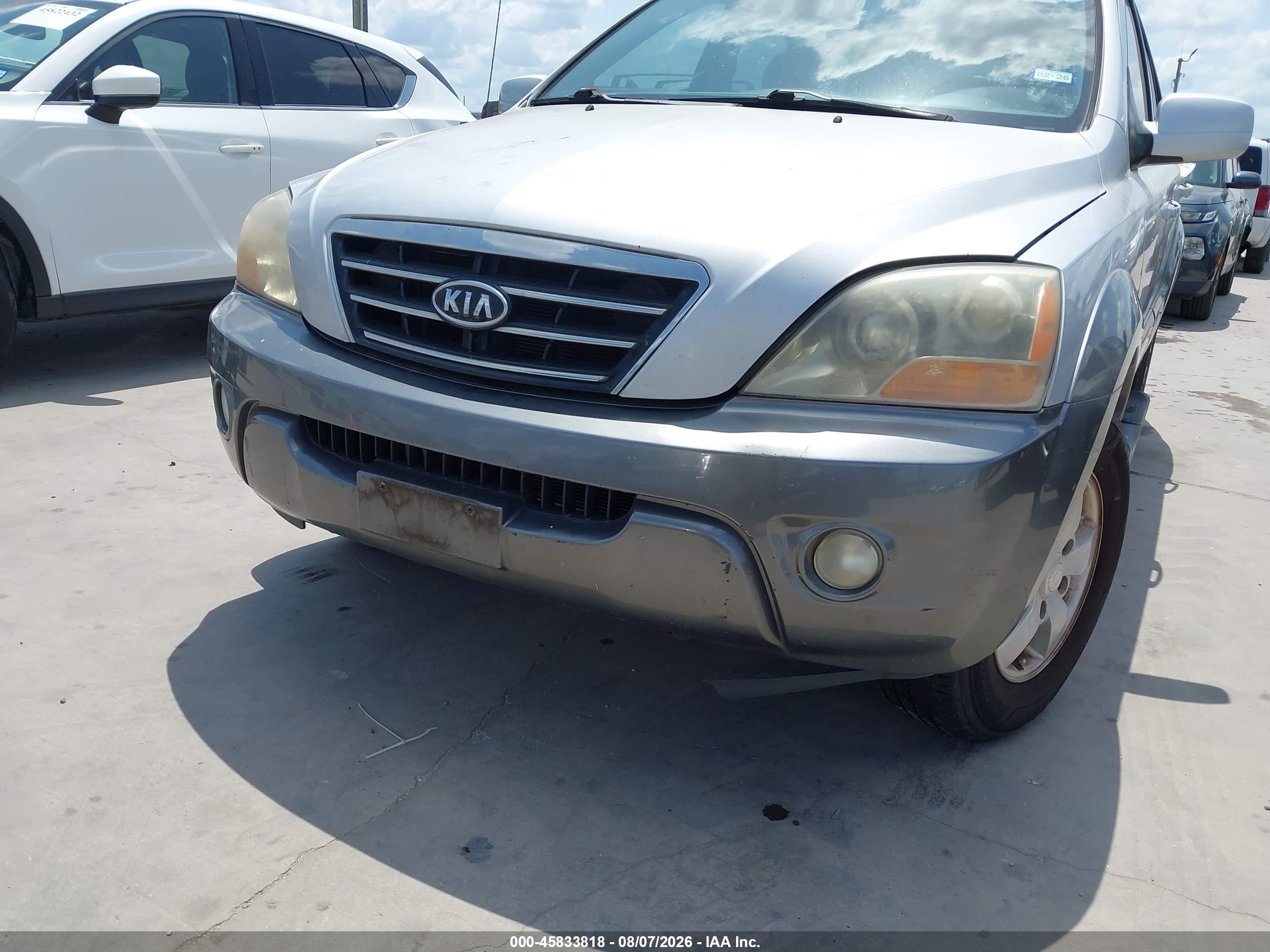 2007 Kia Sorento Ex Silver vin: KNDJD736375666543