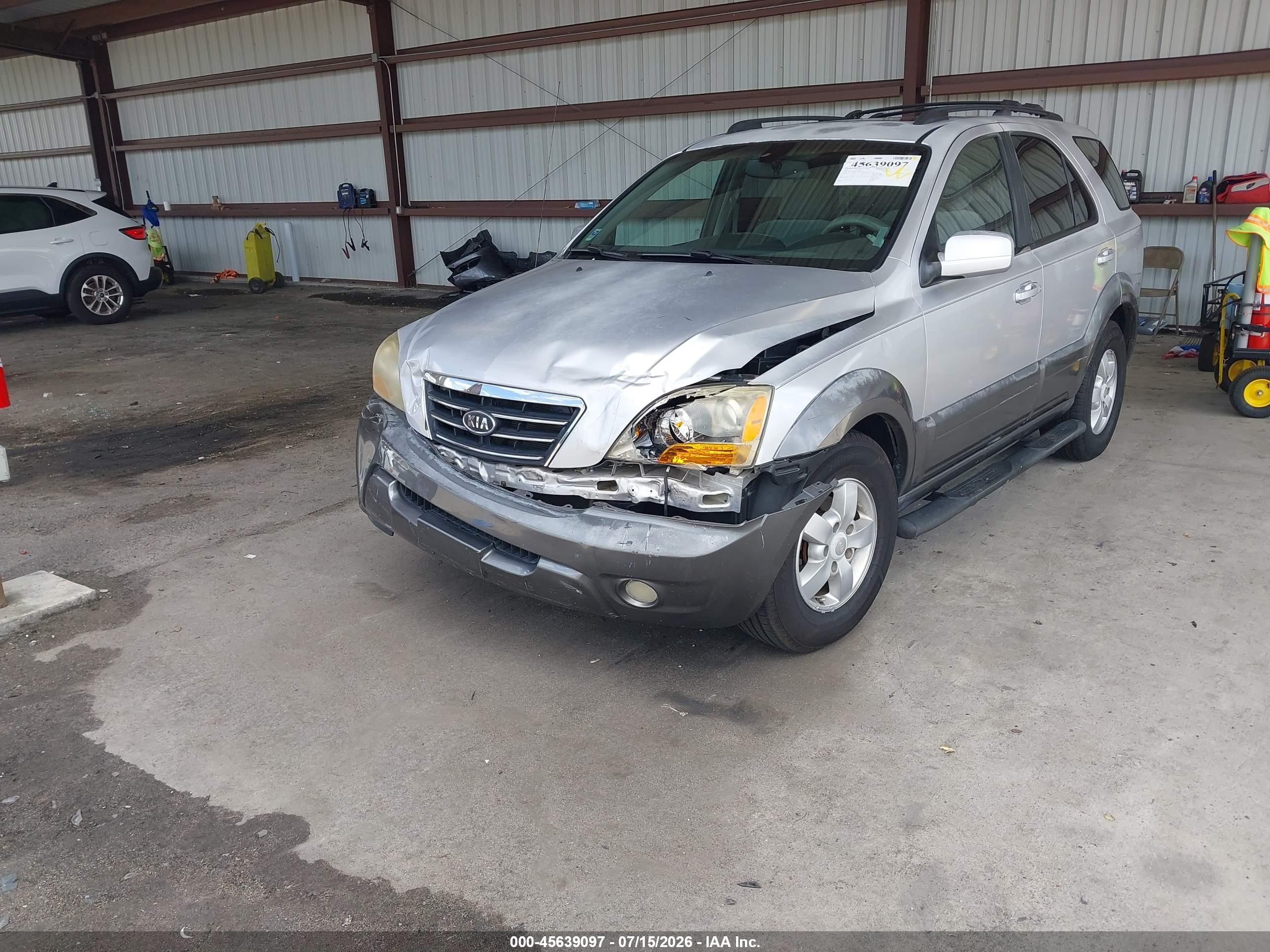 2007 Kia Sorento Ex Silver vin: KNDJD736375704479