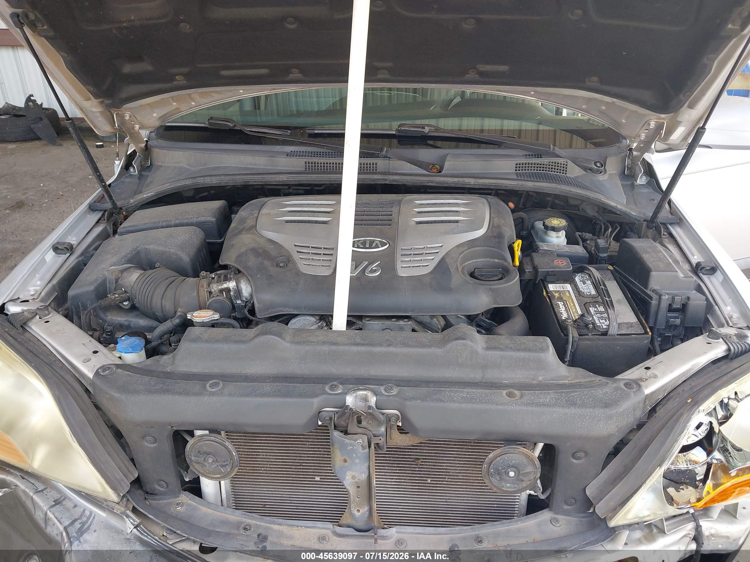 2007 Kia Sorento Ex Silver vin: KNDJD736375704479