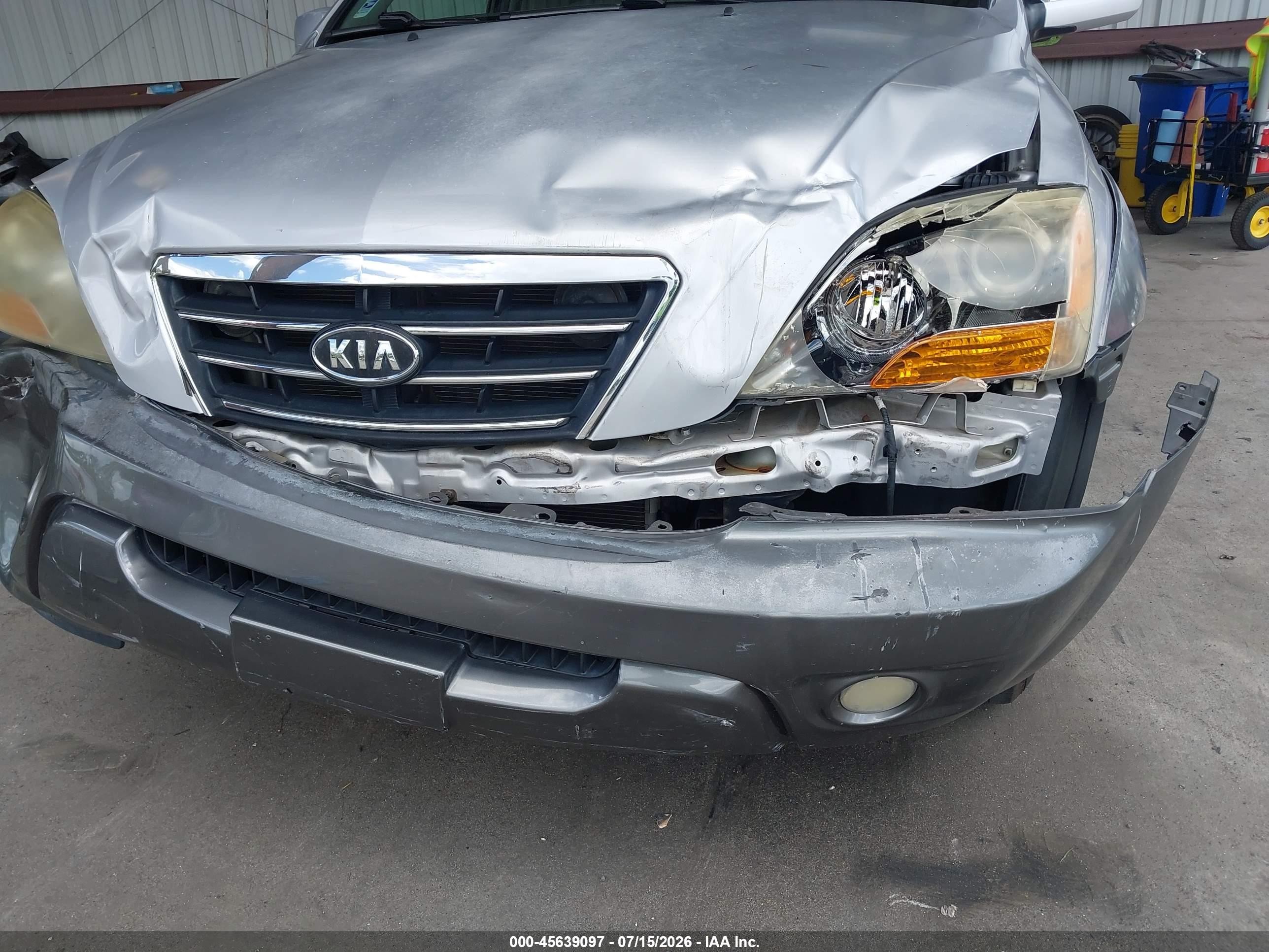 2007 Kia Sorento Ex Silver vin: KNDJD736375704479