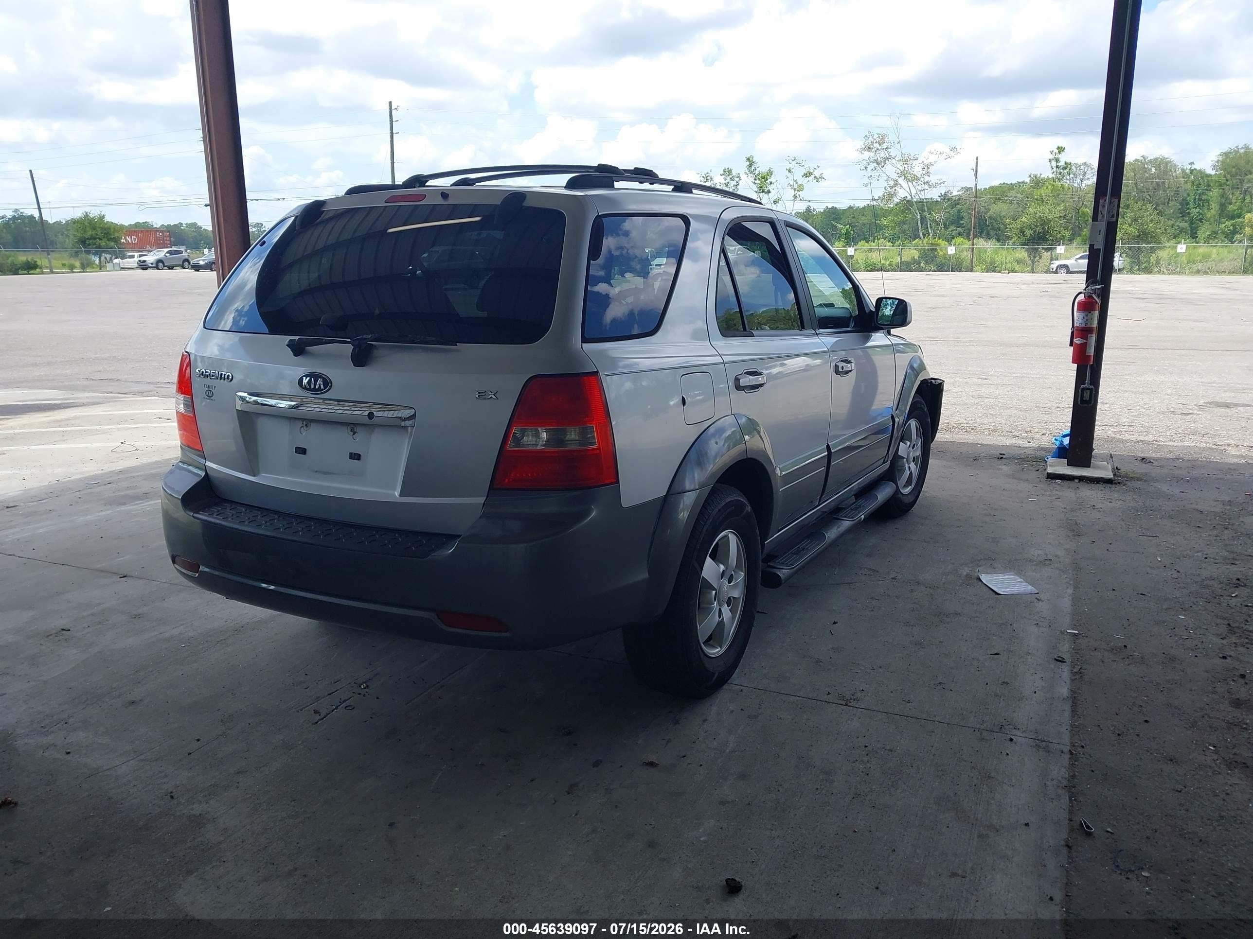 2007 Kia Sorento Ex Silver vin: KNDJD736375704479
