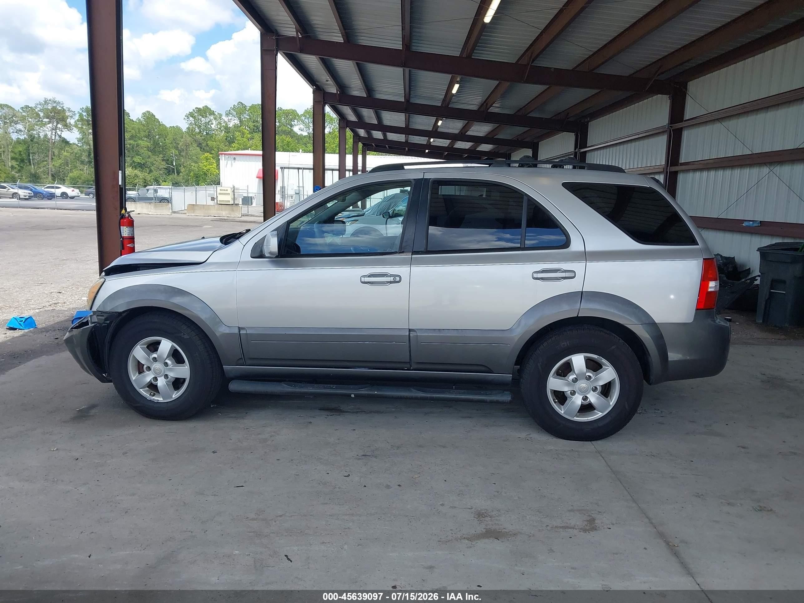 2007 Kia Sorento Ex Silver vin: KNDJD736375704479
