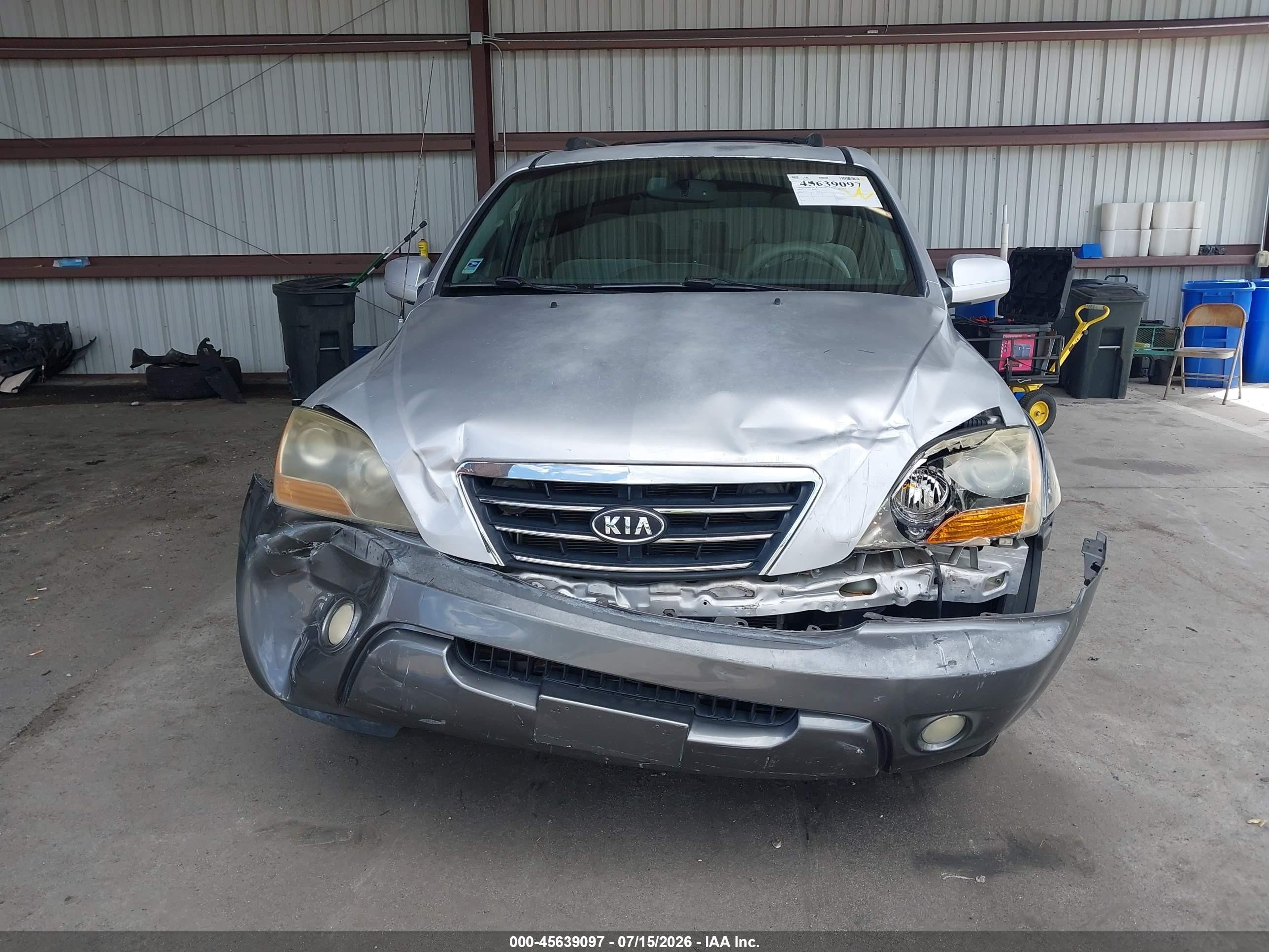 2007 Kia Sorento Ex Silver vin: KNDJD736375704479