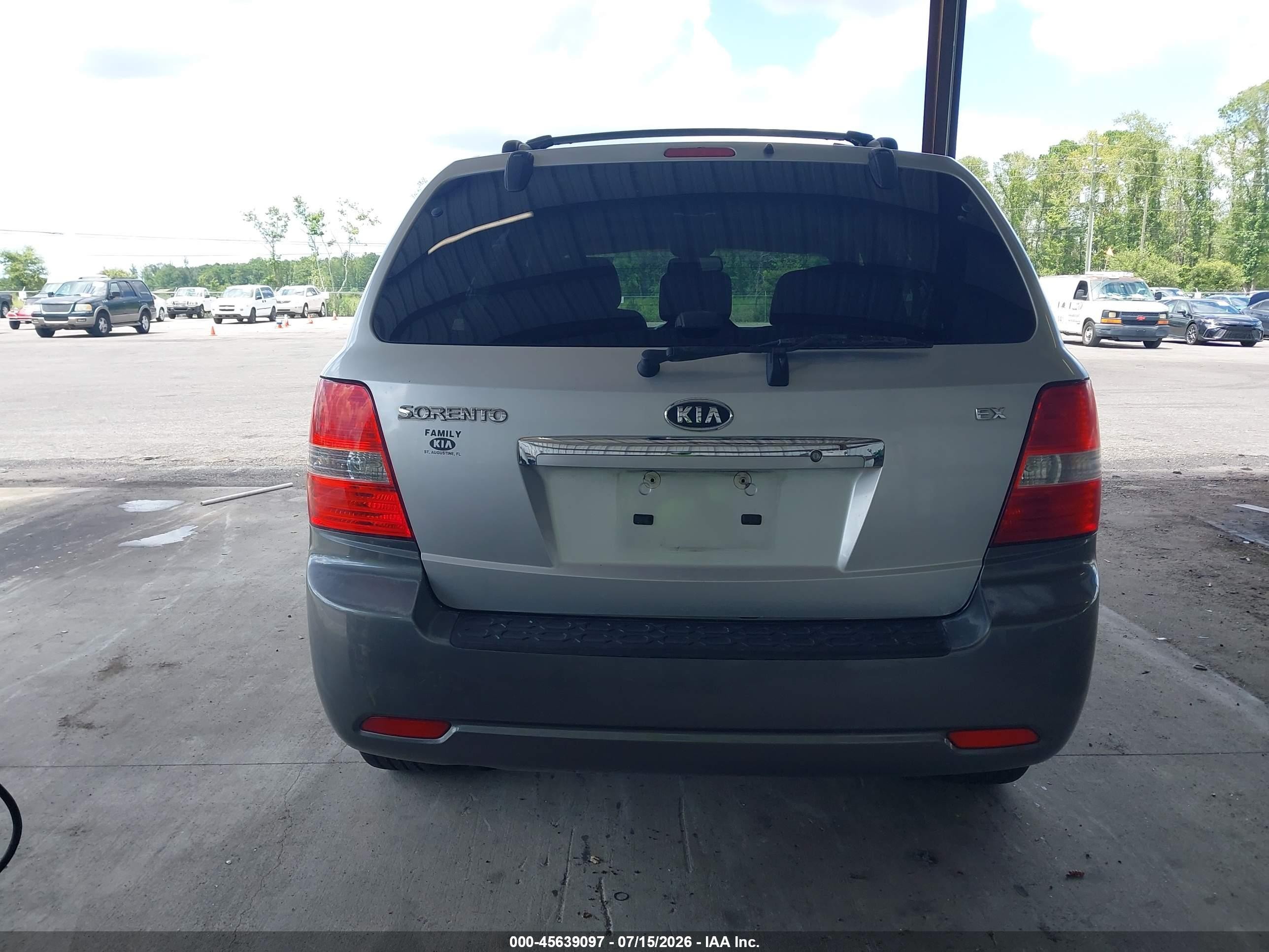 2007 Kia Sorento Ex Silver vin: KNDJD736375704479