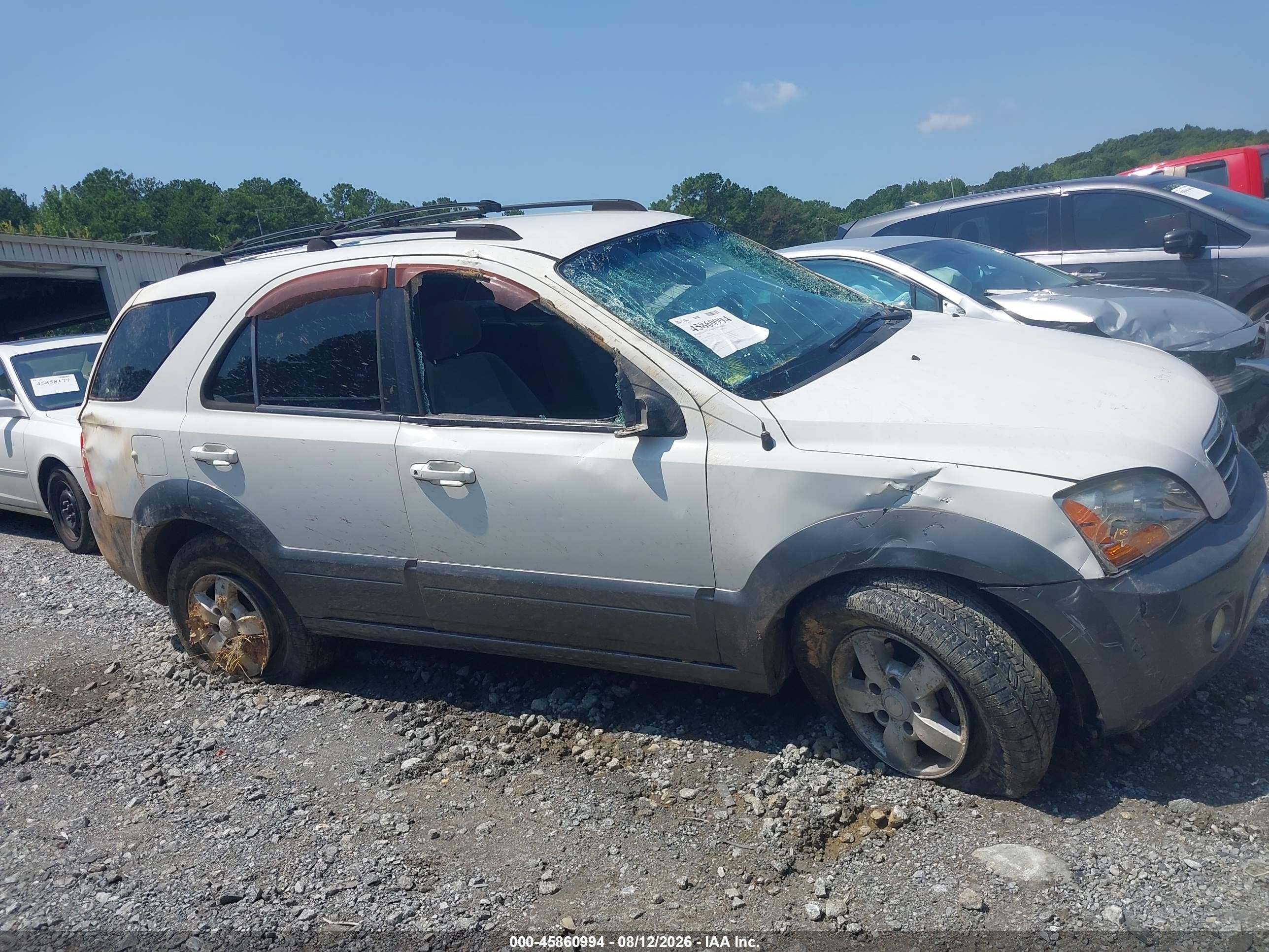 2007 Kia Sorento Ex Белый vin: KNDJD736375706765