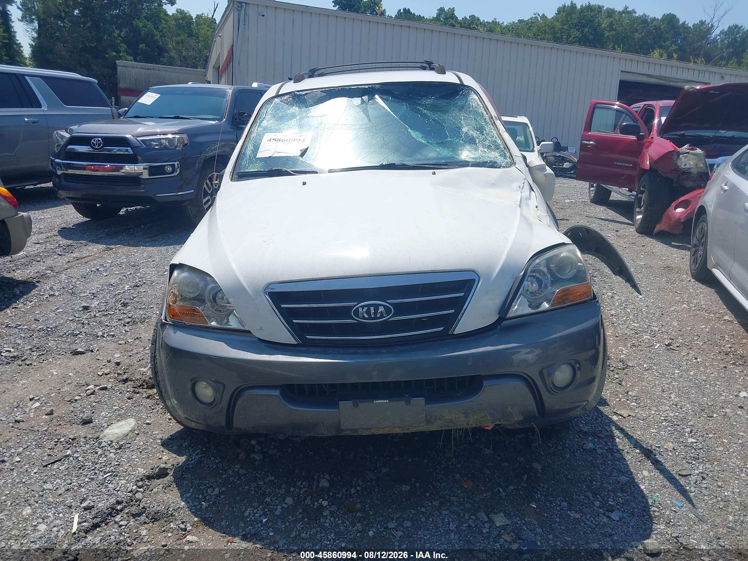 2007 Kia Sorento Ex Белый vin: KNDJD736375706765