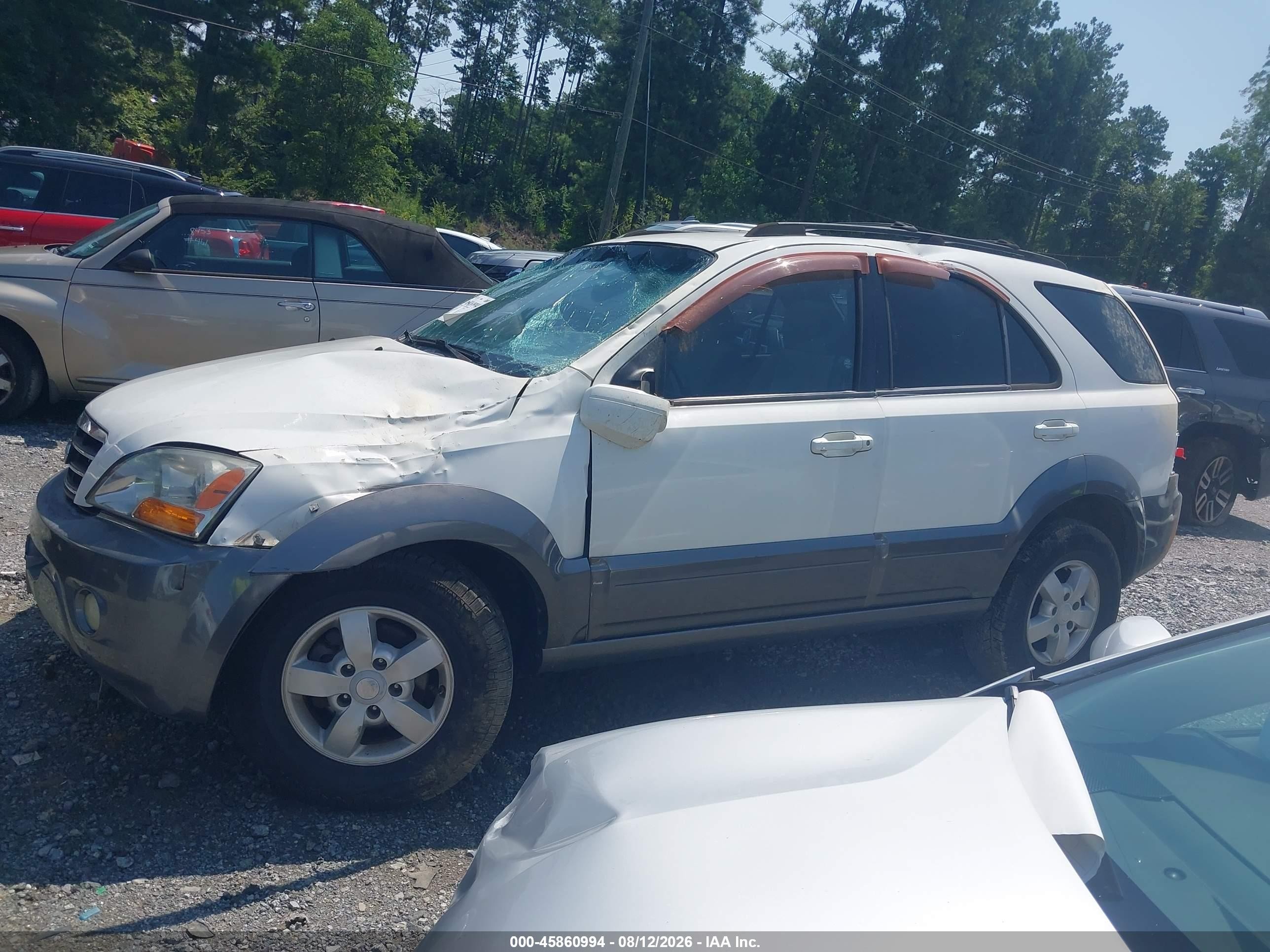 2007 Kia Sorento Ex Белый vin: KNDJD736375706765