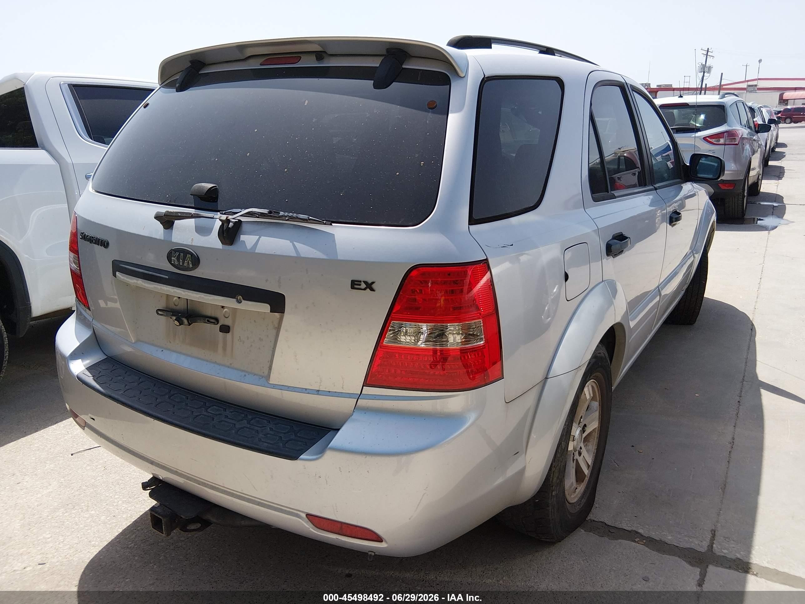 2007 Kia Sorento Ex Silver vin: KNDJD736475667118