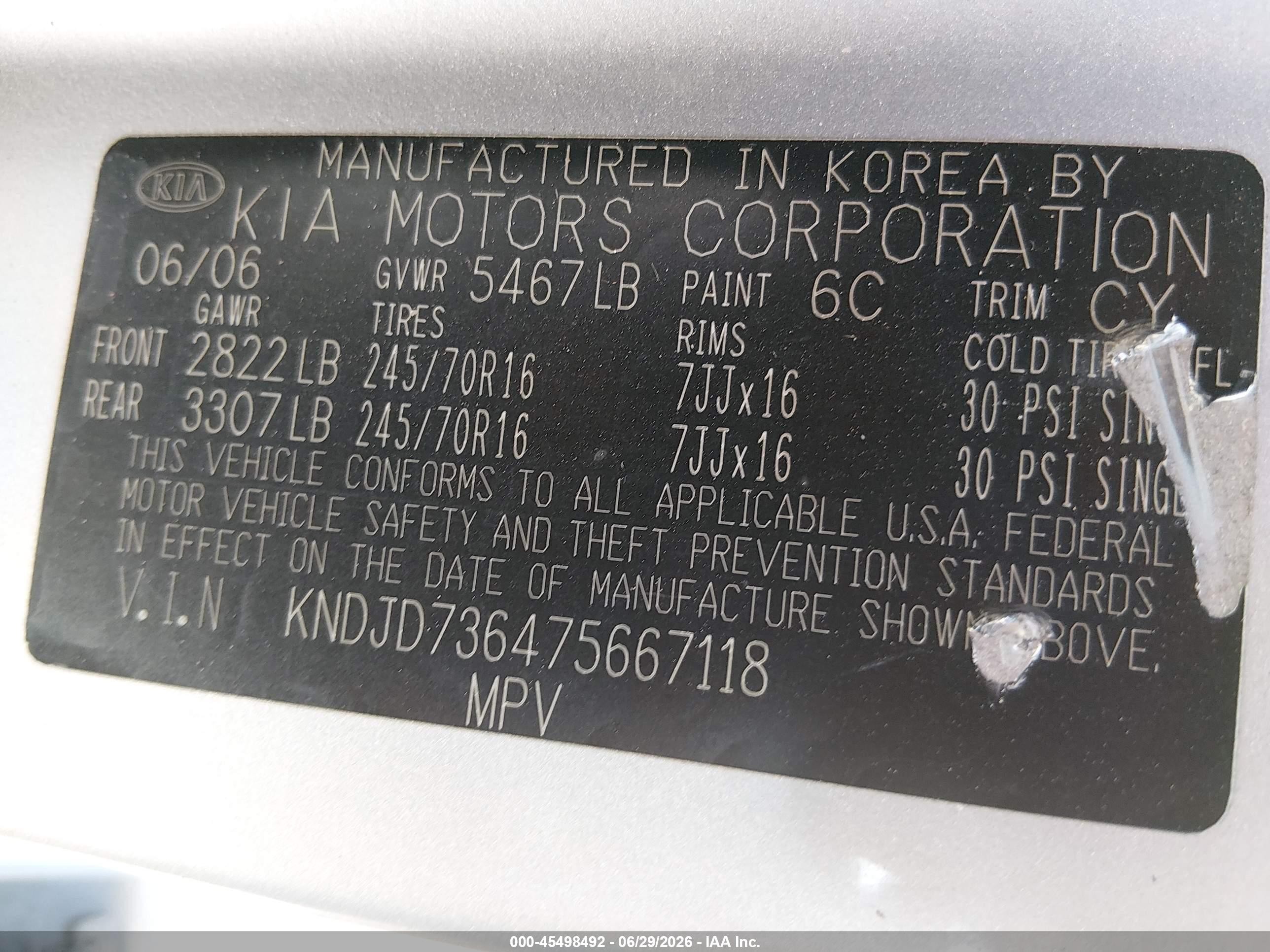 2007 Kia Sorento Ex Silver vin: KNDJD736475667118