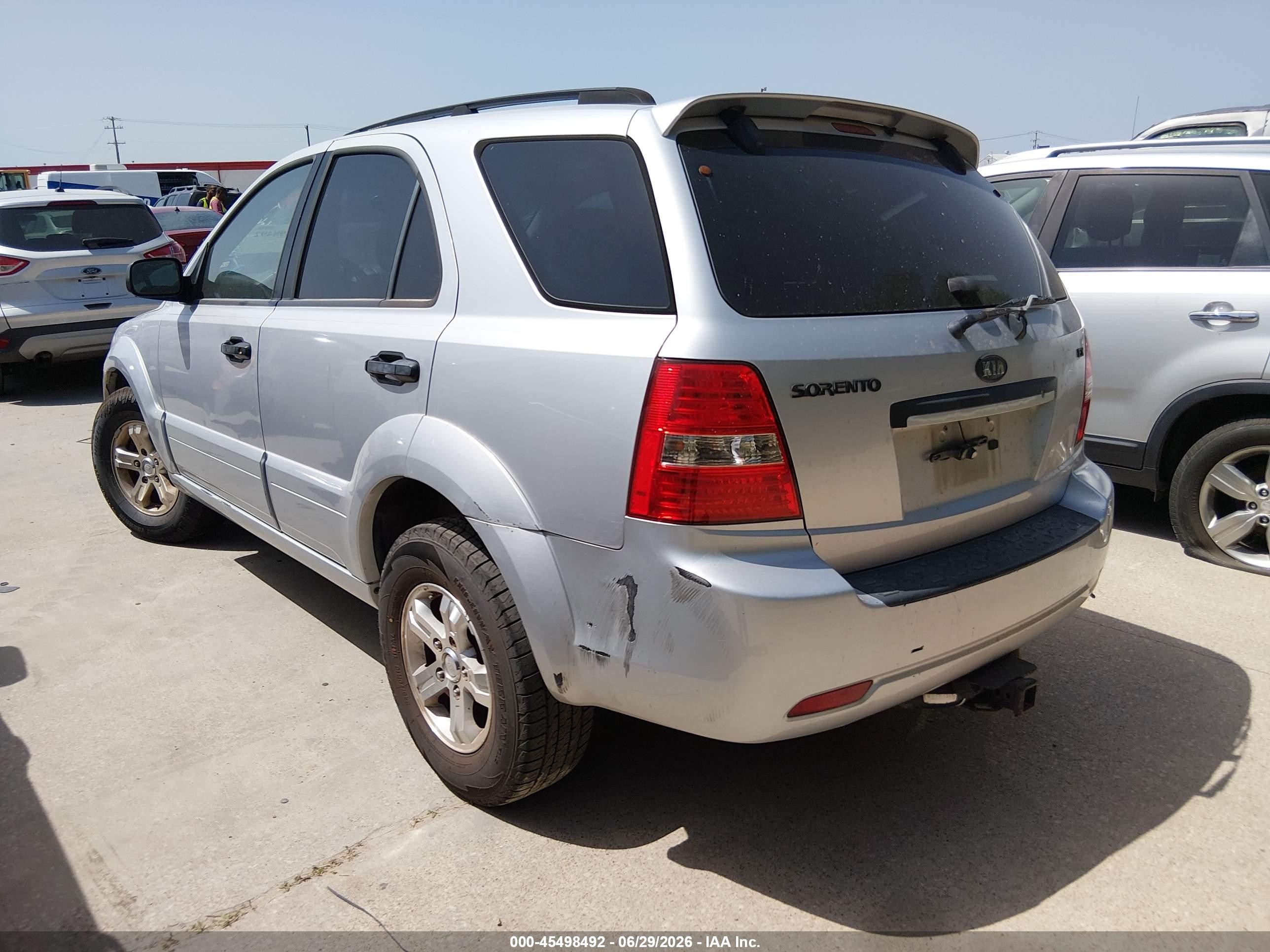 2007 Kia Sorento Ex Silver vin: KNDJD736475667118