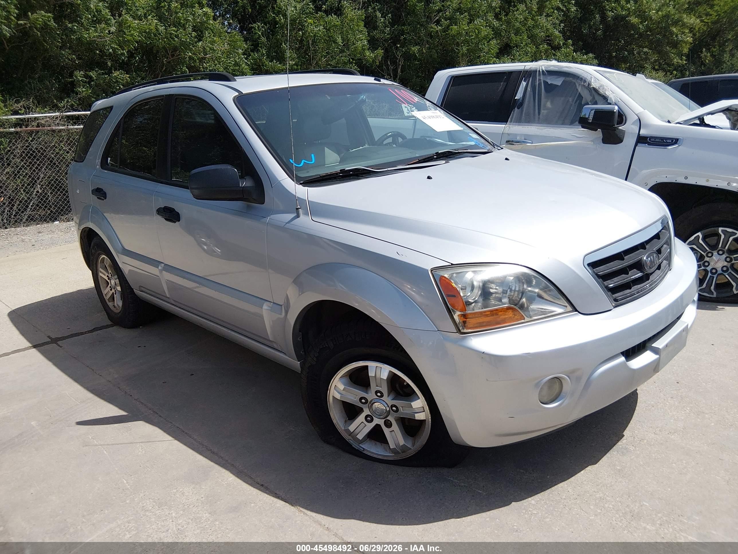 2007 Kia Sorento Ex Silver vin: KNDJD736475667118