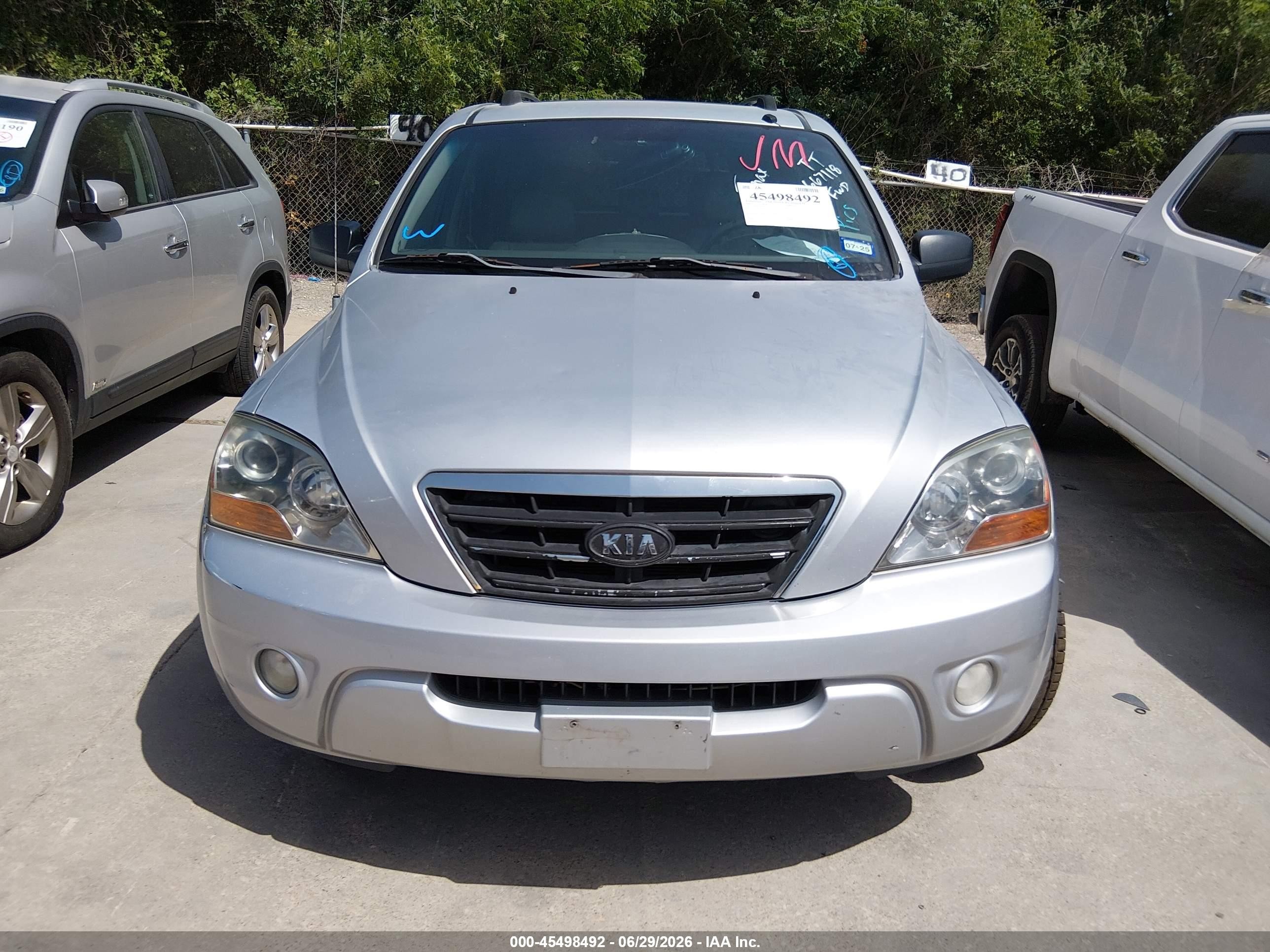 2007 Kia Sorento Ex Silver vin: KNDJD736475667118