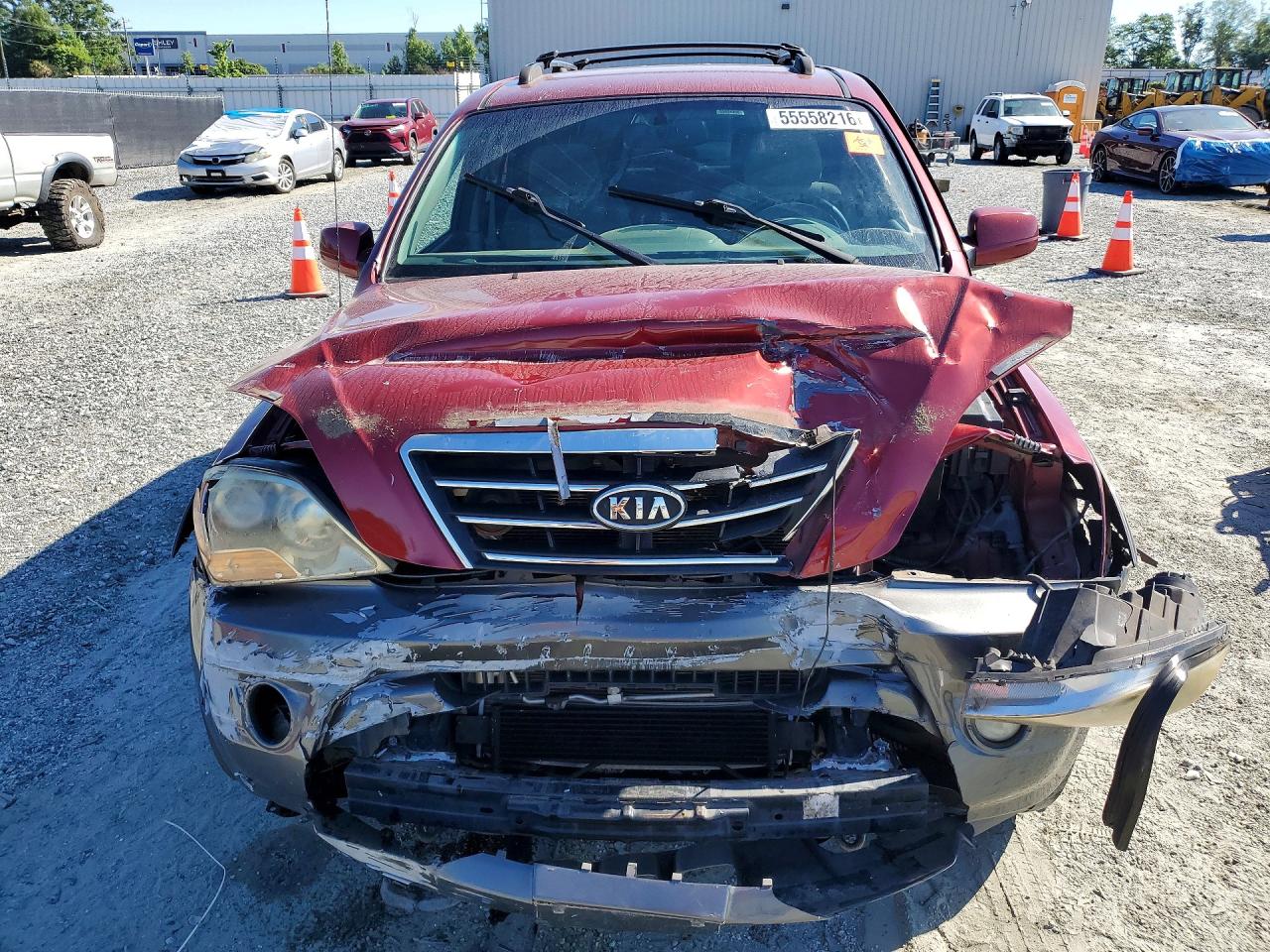2007 Kia Sorento Base Красный vin: KNDJD736575711076