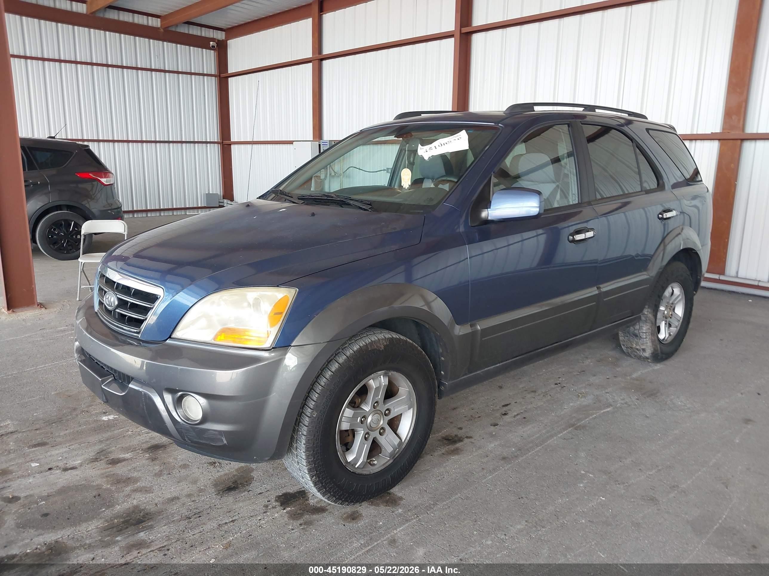 2008 Kia Sorento Ex Blue vin: KNDJD736685779873