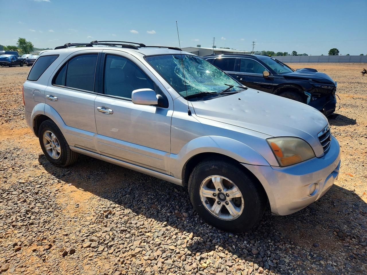 2007 Kia Sorento Base Gray vin: KNDJD736775700189
