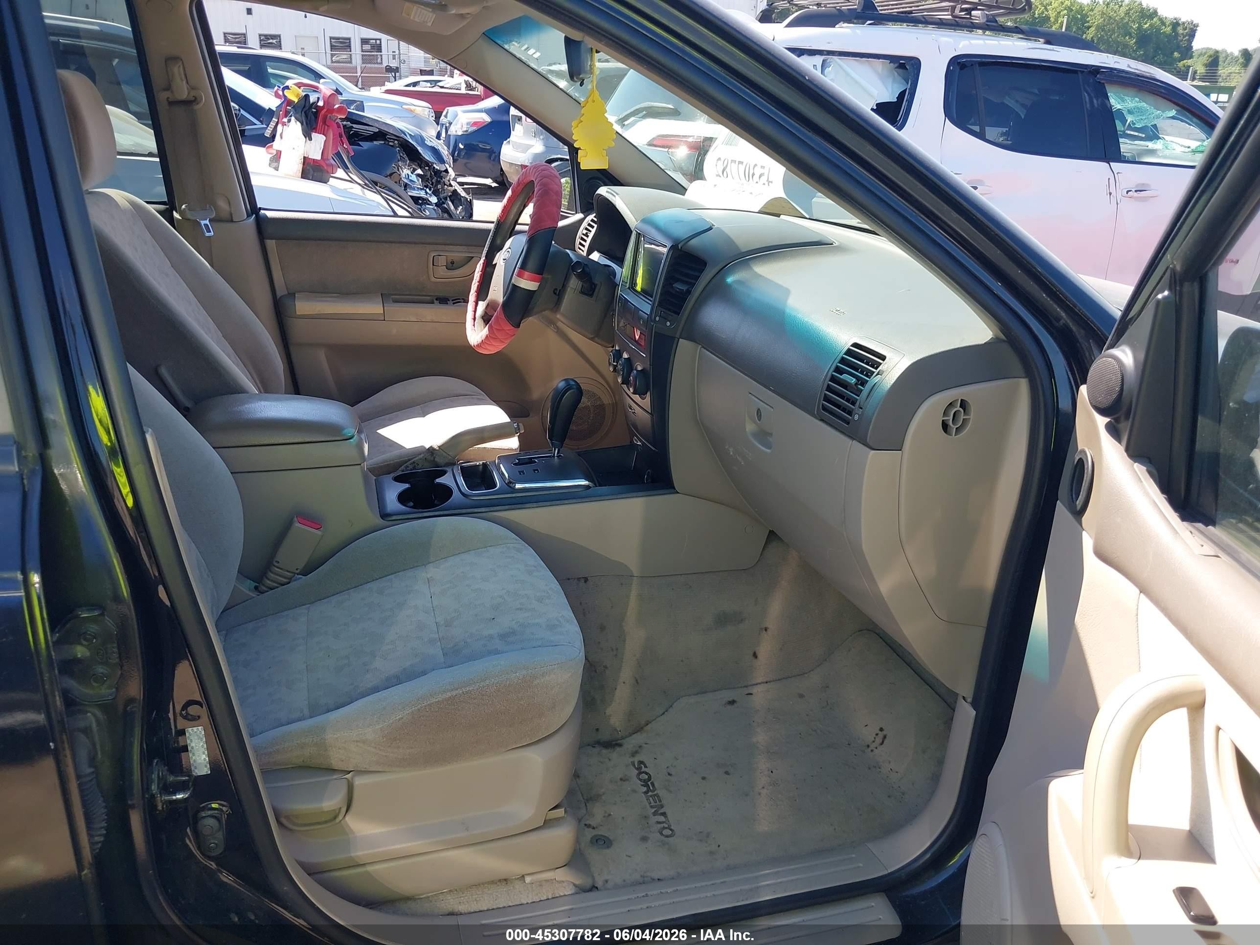 2007 Kia Sorento   Черный vin: KNDJD736875675187